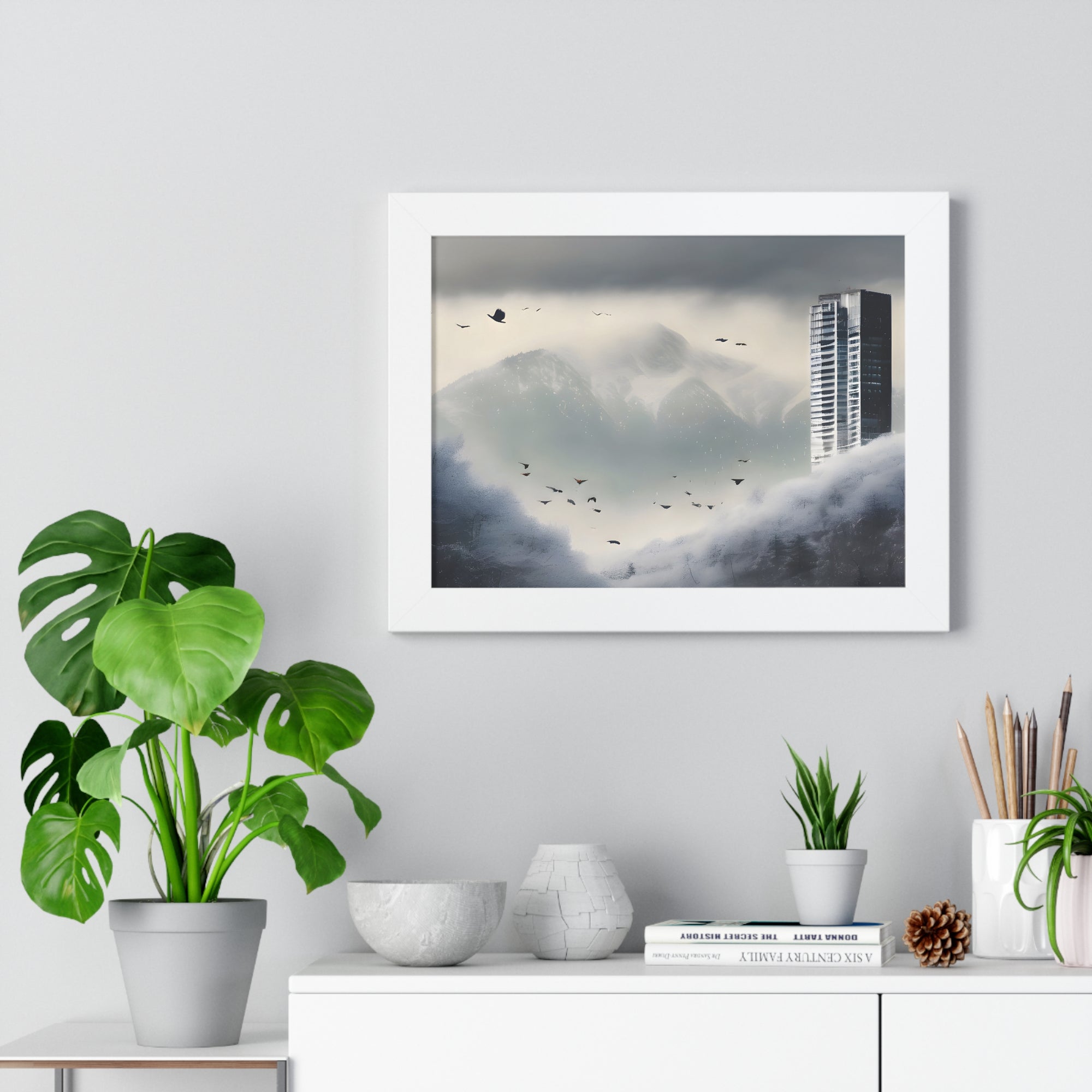 Frozen Heights – Skyscraper in Winter Mountains Wall Decor