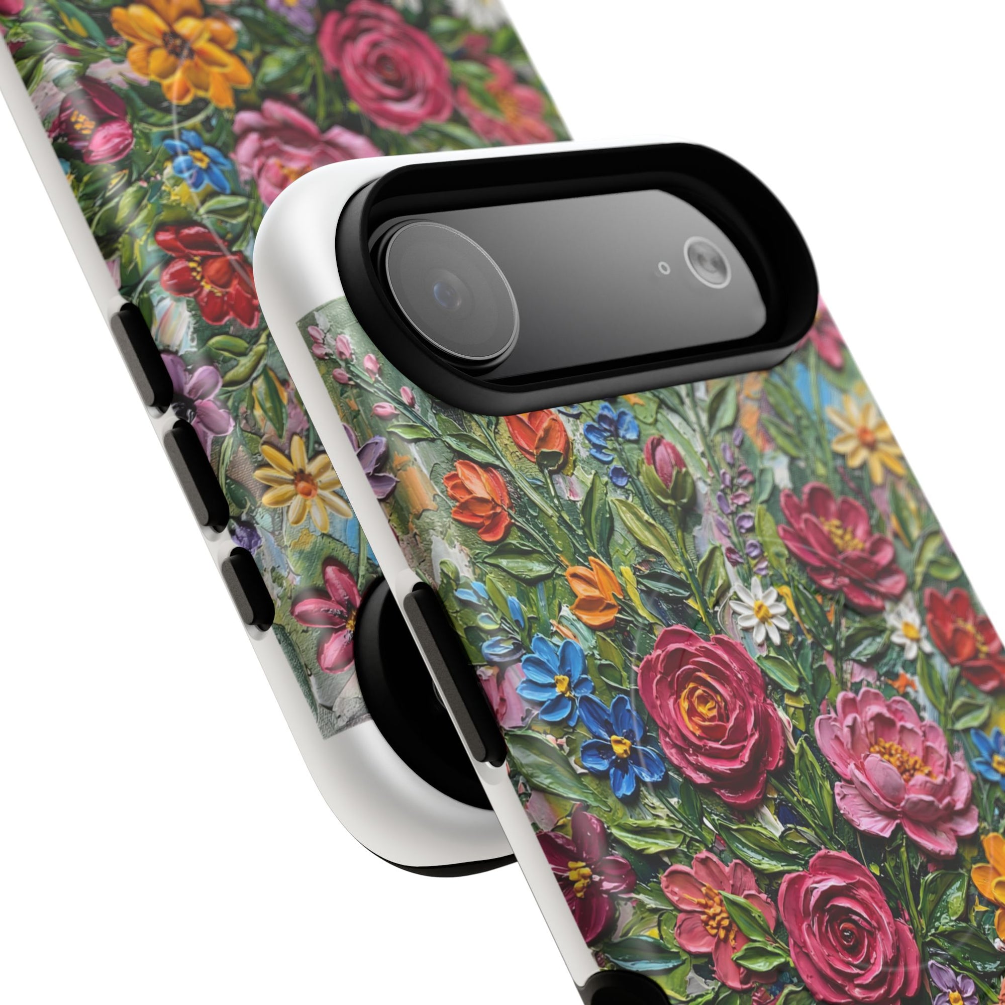 Painted Textured Style Floral Garden iPhone Case (MagSafe®)