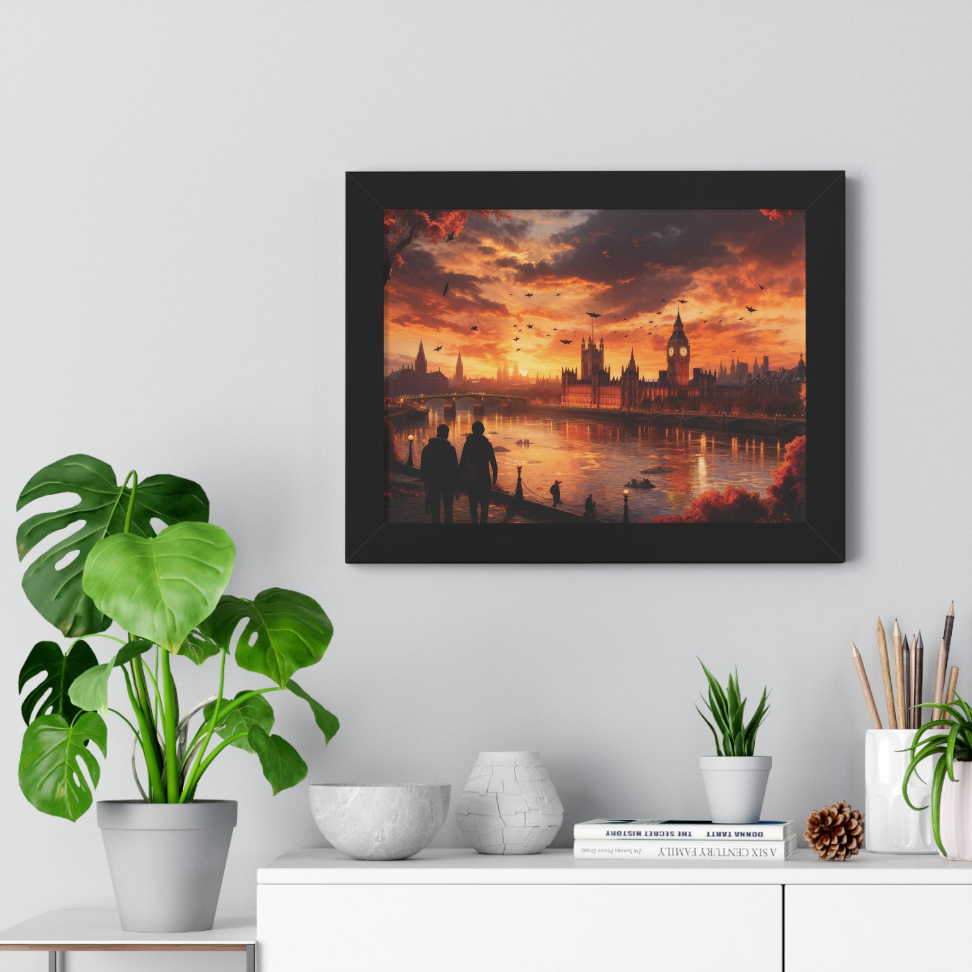 Golden Hour Majesty: London Sunset with Big Ben & Thames River
