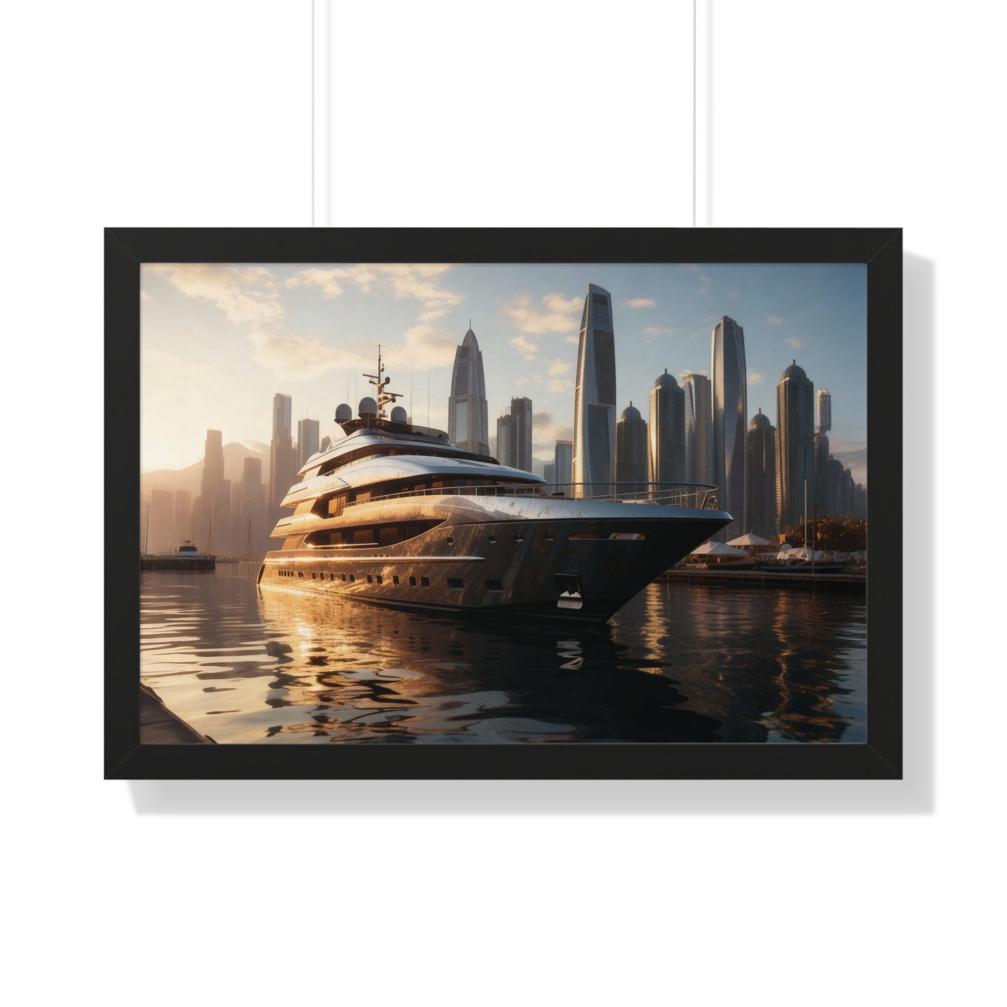 Sunset Reflections – Framed Nautical Wall Art for Luxury Space