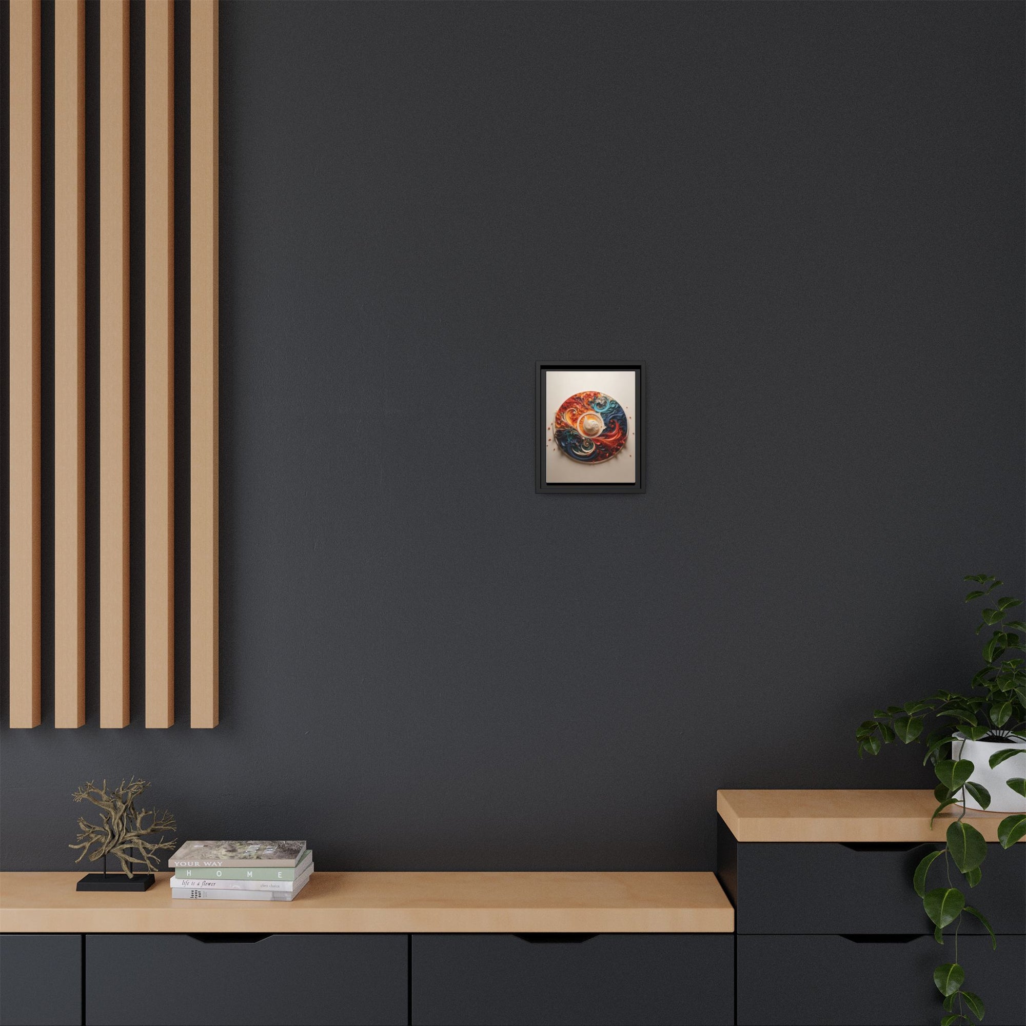 Circular Abstract Wall Art – Vibrant Swirl Design for Modern Interiors
