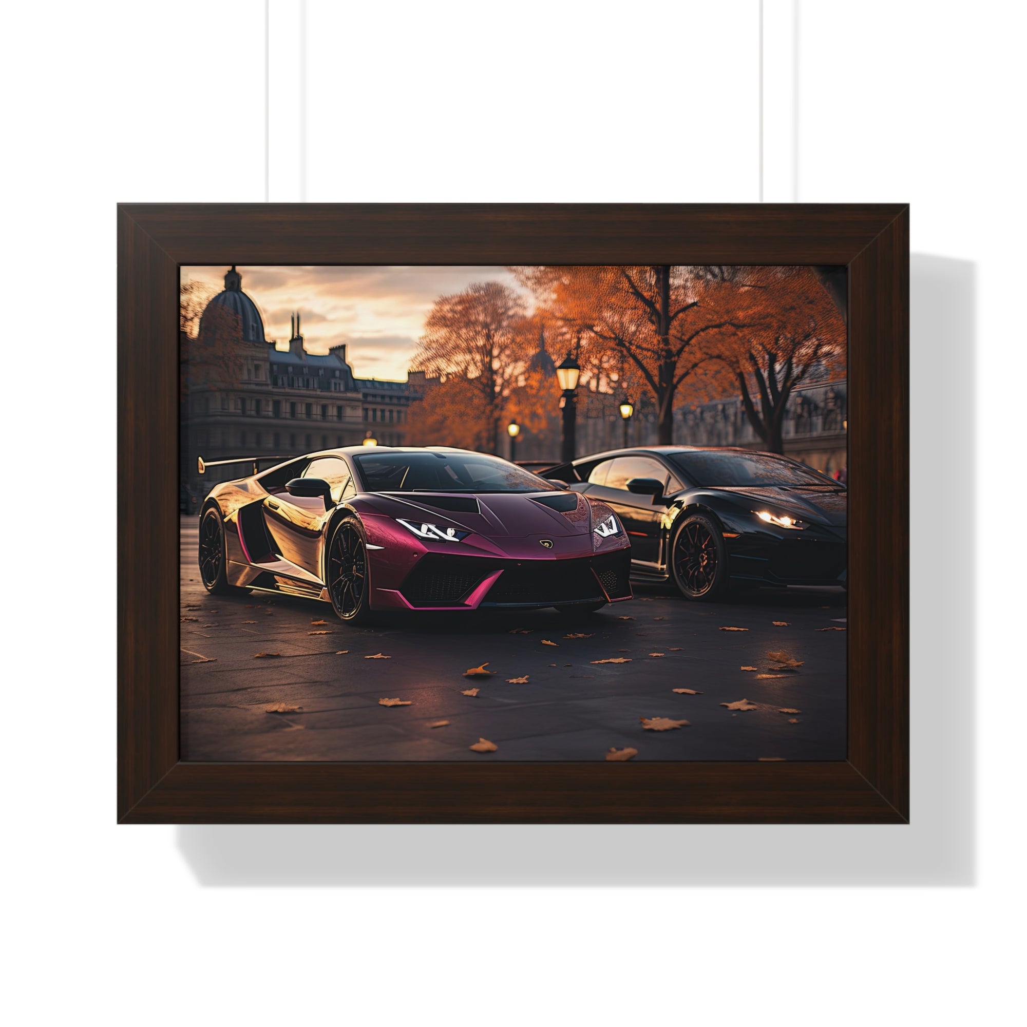 Urban Street Scene Lamborghini Artwork