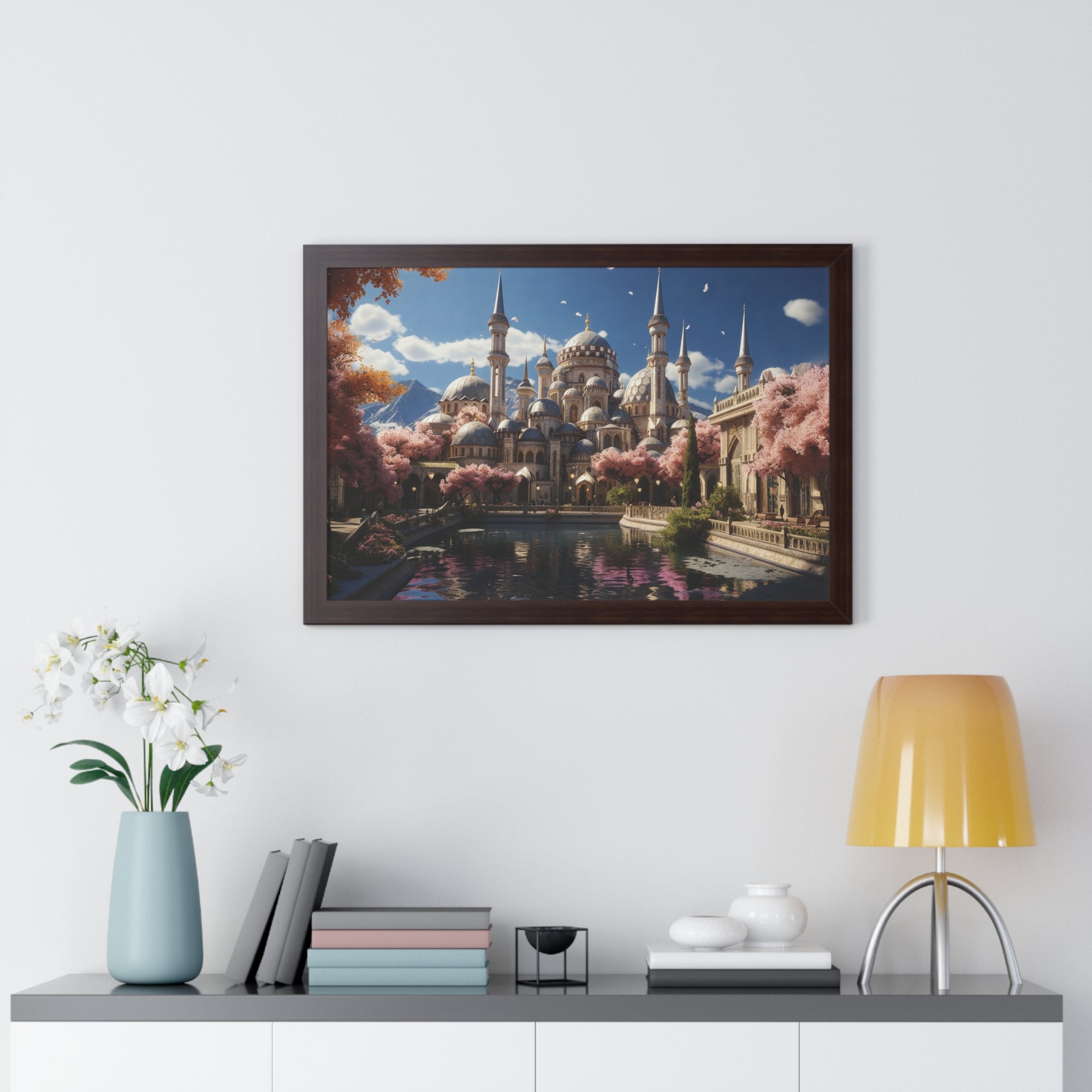 Spring Majesty – Ottoman Palace Reflections Framed Wall Art