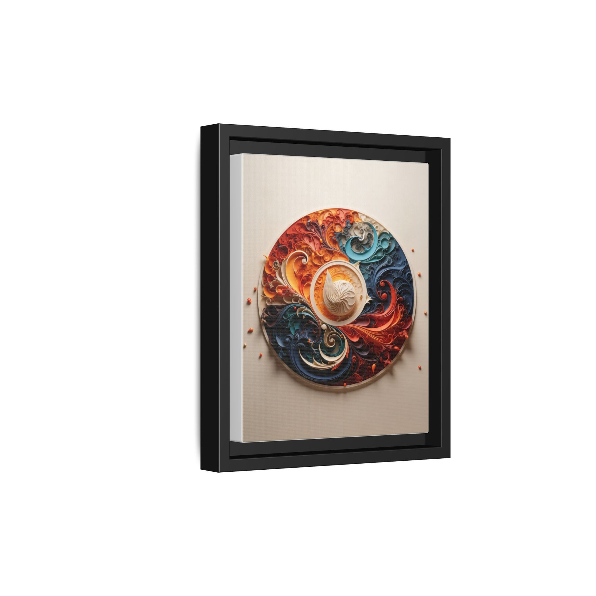 Circular Abstract Wall Art – Vibrant Swirl Design for Modern Interiors