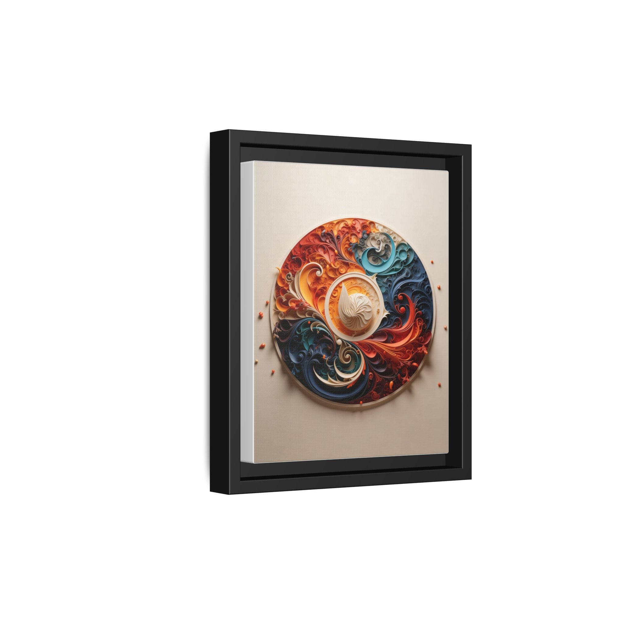 Circular Abstract Wall Art – Vibrant Swirl Design for Modern Interiors
