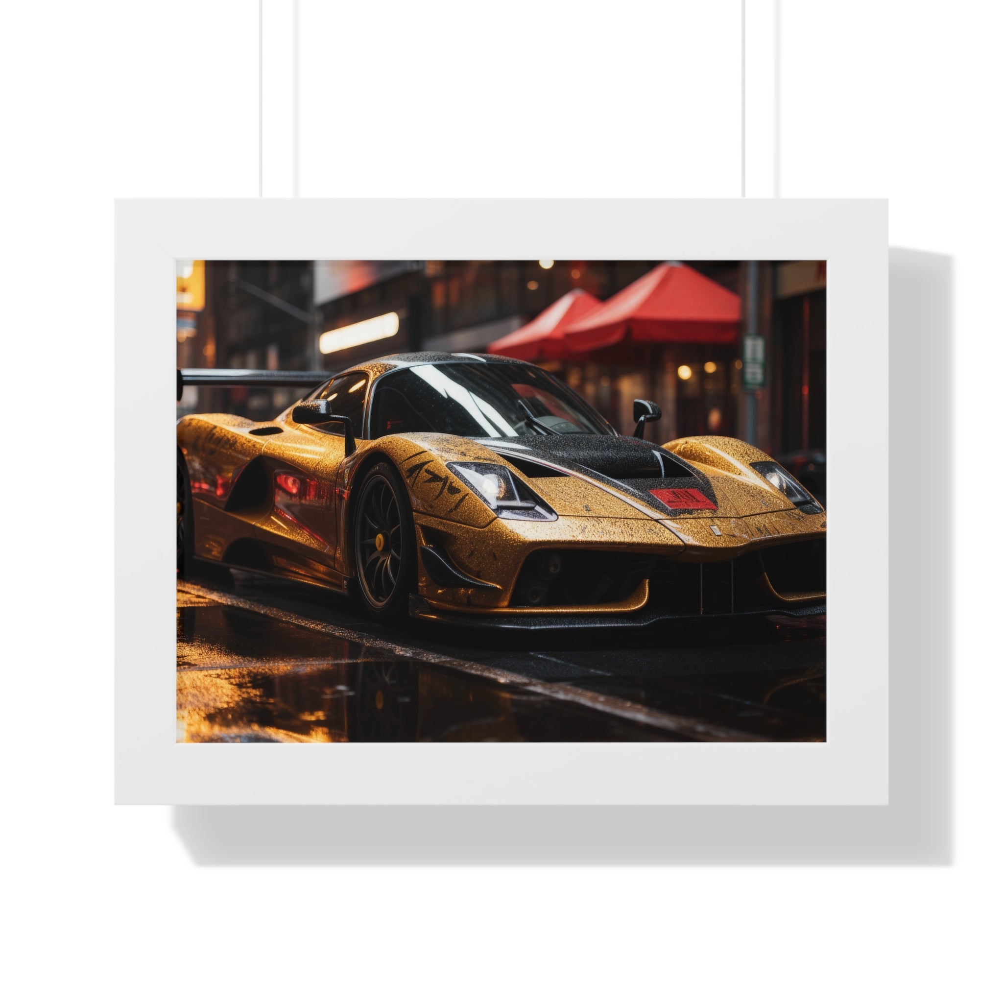 Cool Ferrari F50 in New York Thunder and Rain