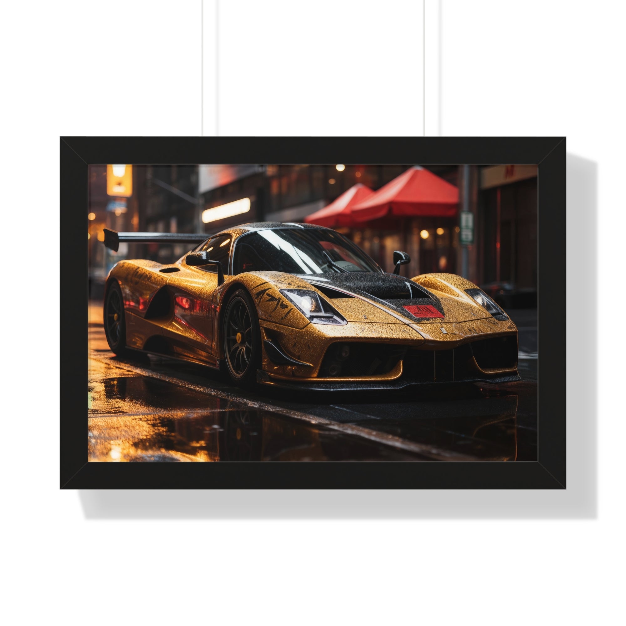Cool Ferrari F50 in New York Thunder and Rain
