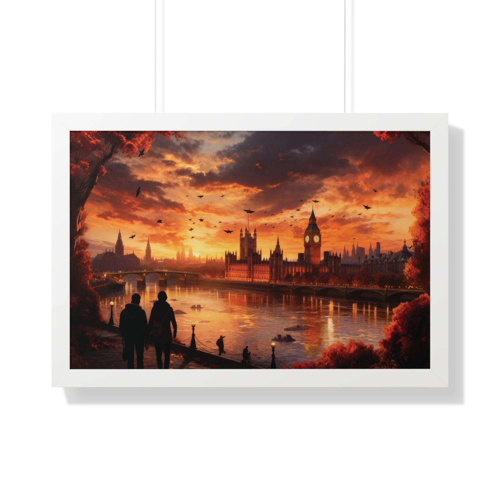 Golden Hour Majesty: London Sunset with Big Ben & Thames River
