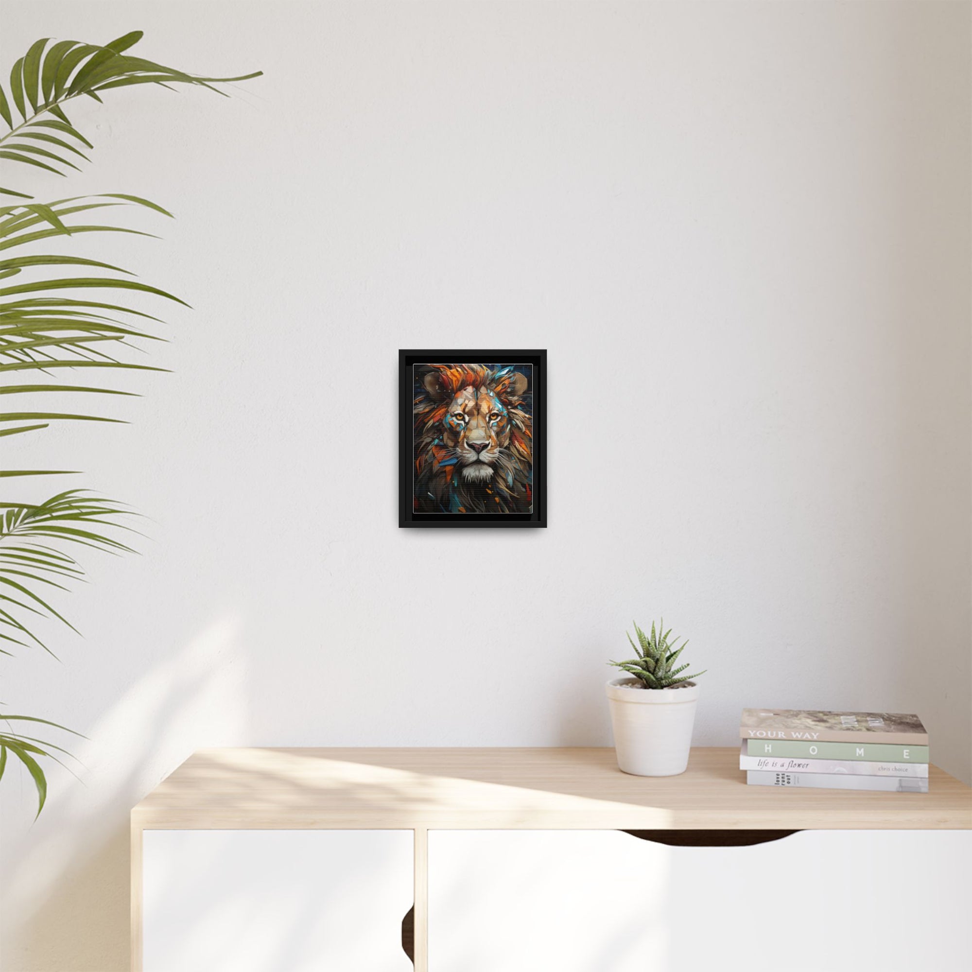 Color Splash Lion Face Canvas
