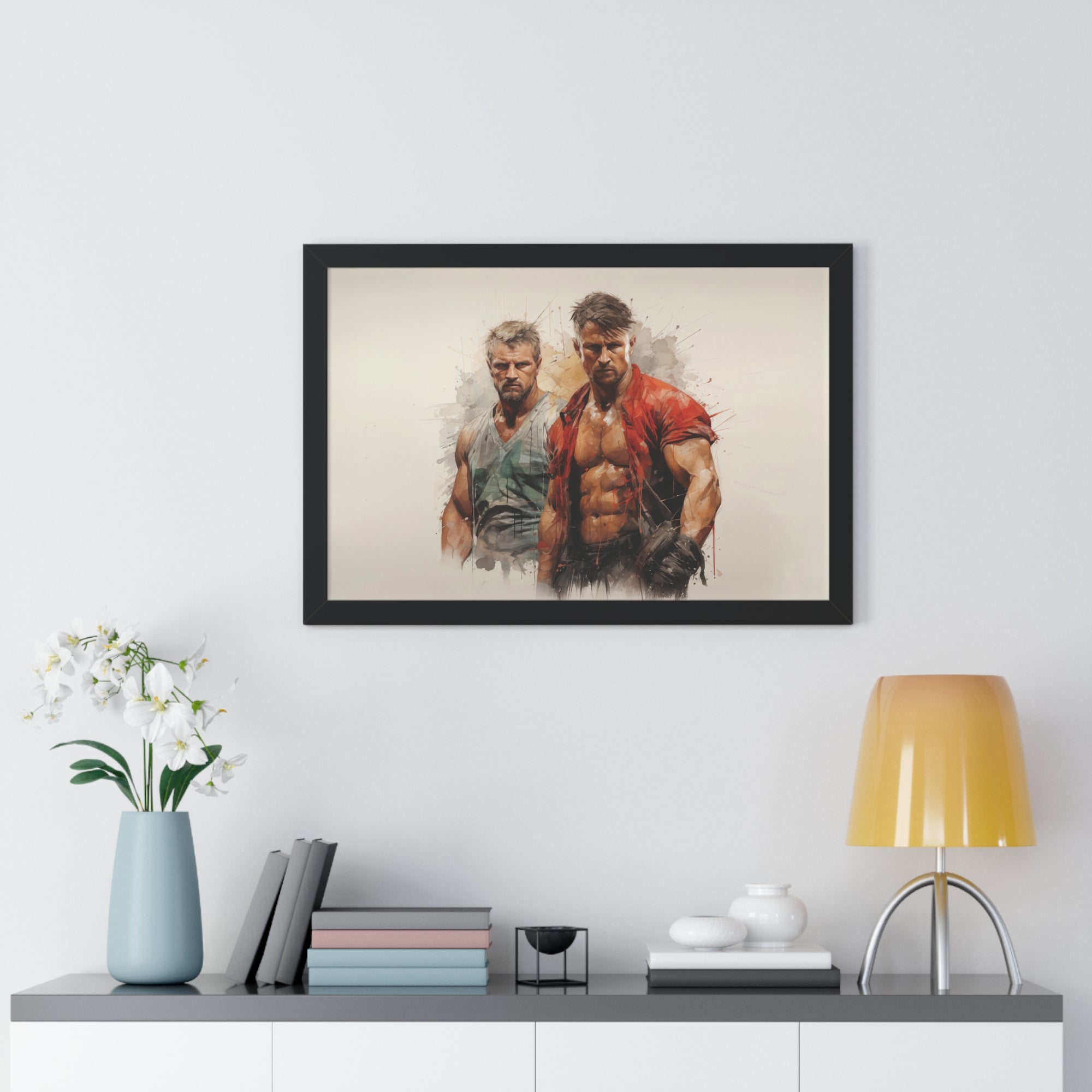 Brothers of Fury – Abstract Masculine Power Wall Art