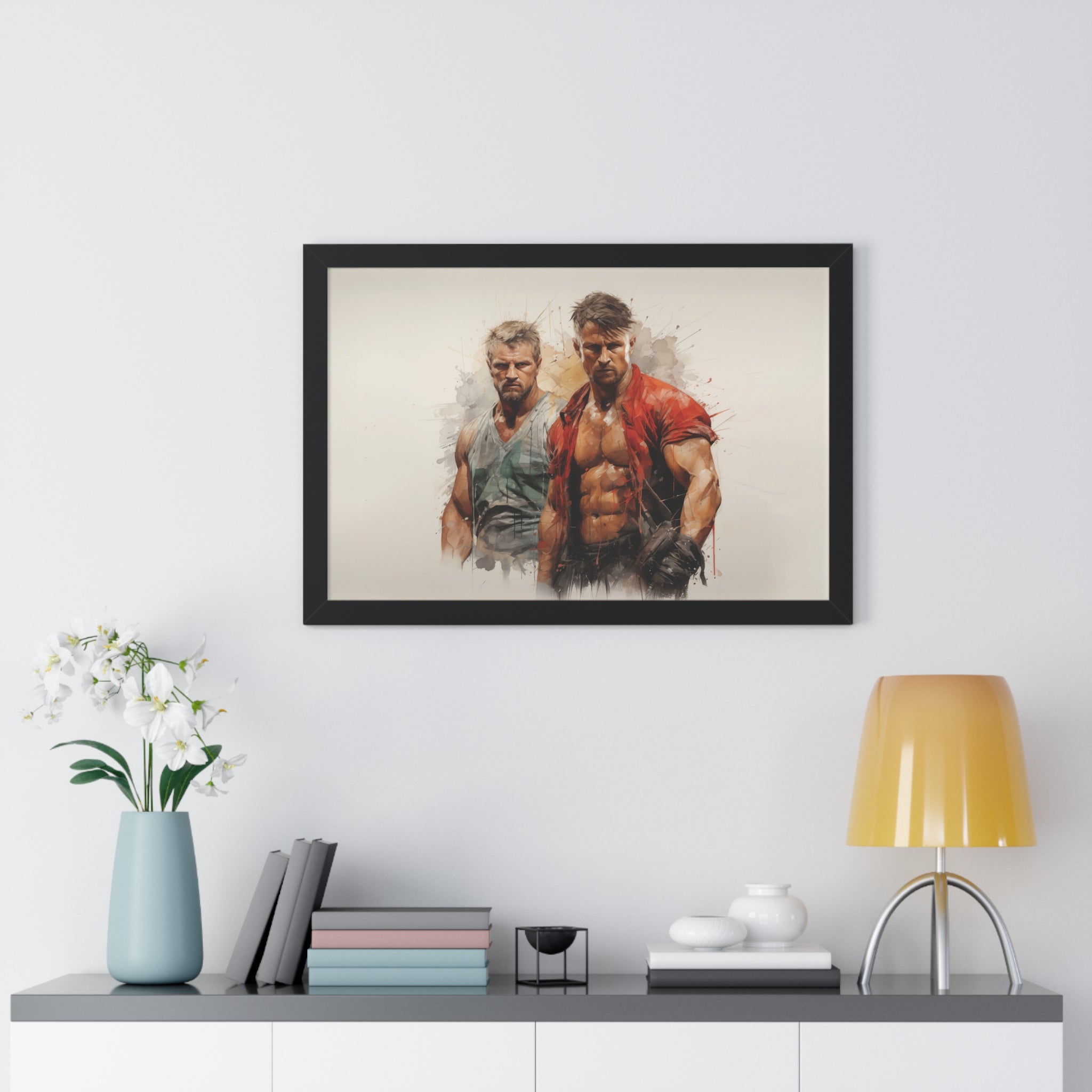 Brothers of Fury – Abstract Masculine Power Wall Art
