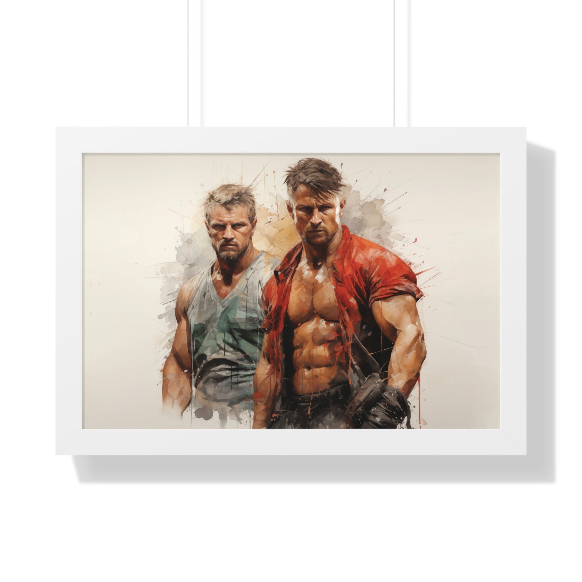 Brothers of Fury – Abstract Masculine Power Wall Art