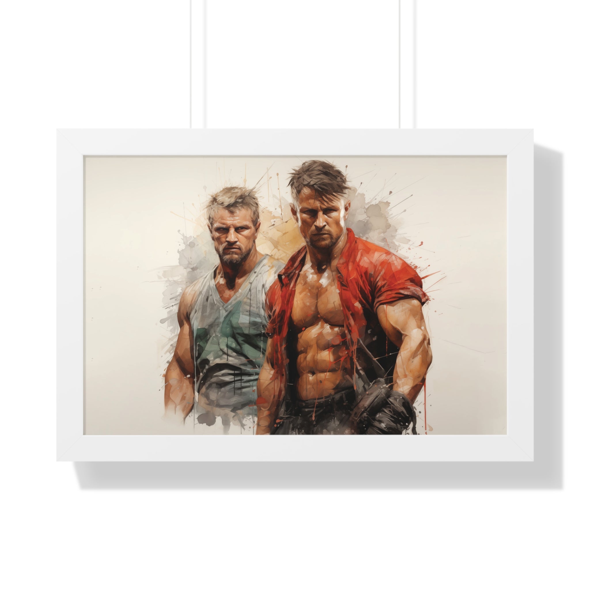 Brothers of Fury – Abstract Masculine Power Wall Art