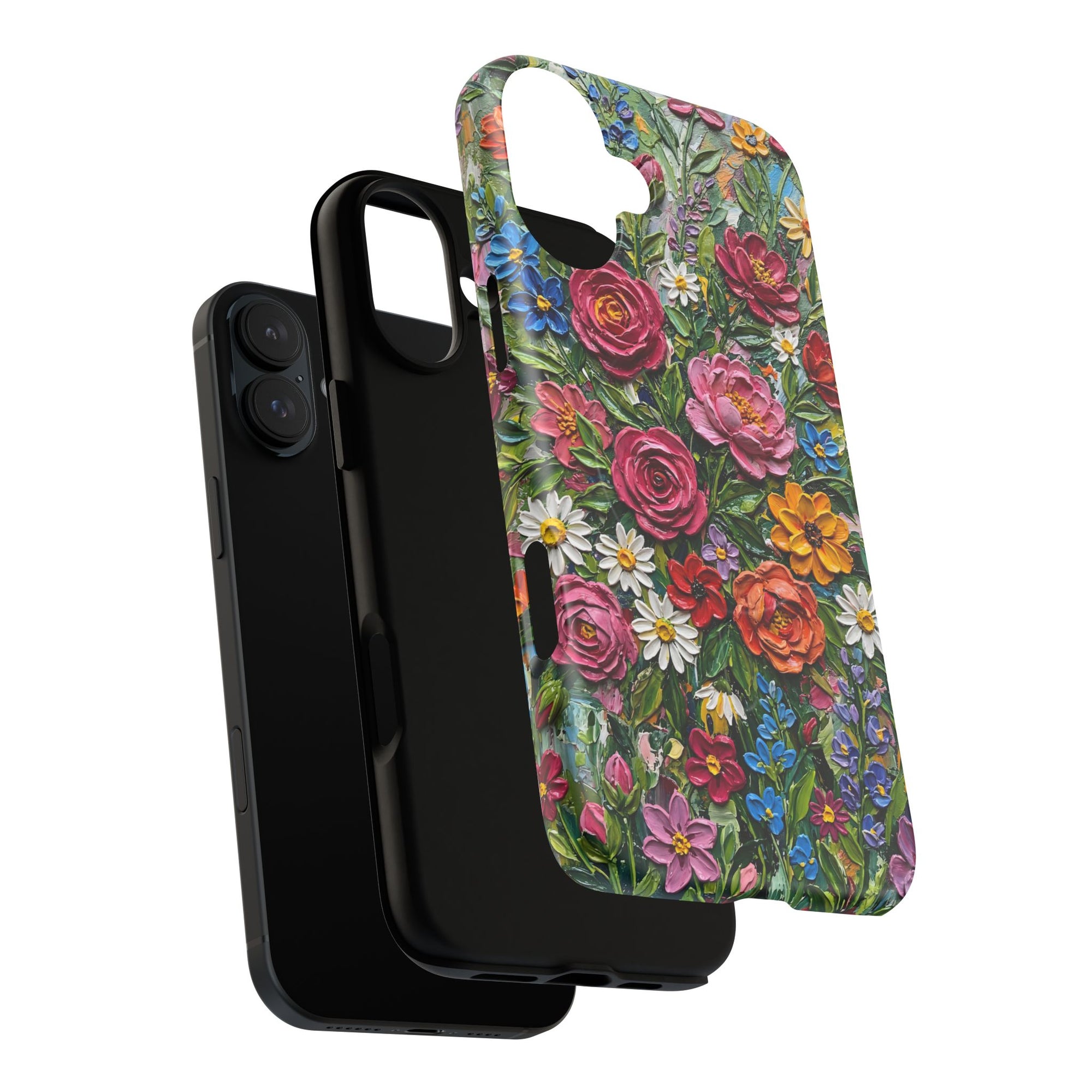 Painted Textured Style Floral Garden iPhone Case (MagSafe®)