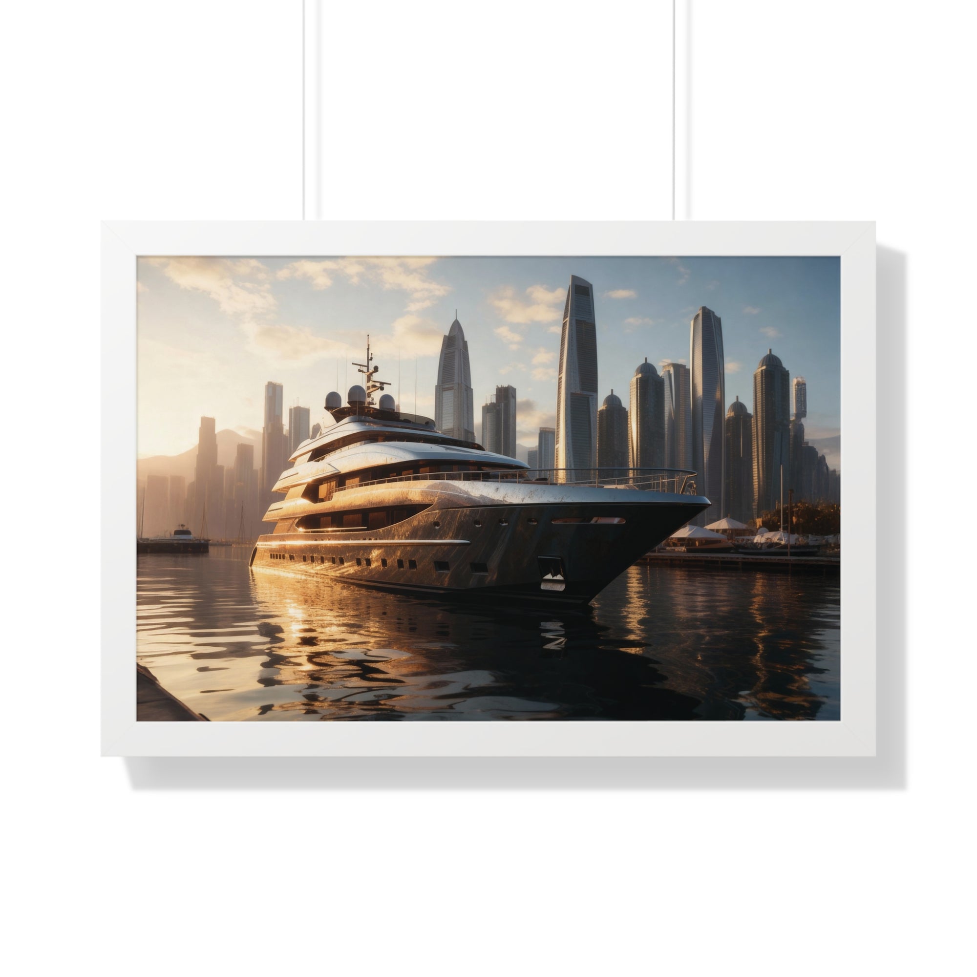 Sunset Reflections – Framed Nautical Wall Art for Luxury Space