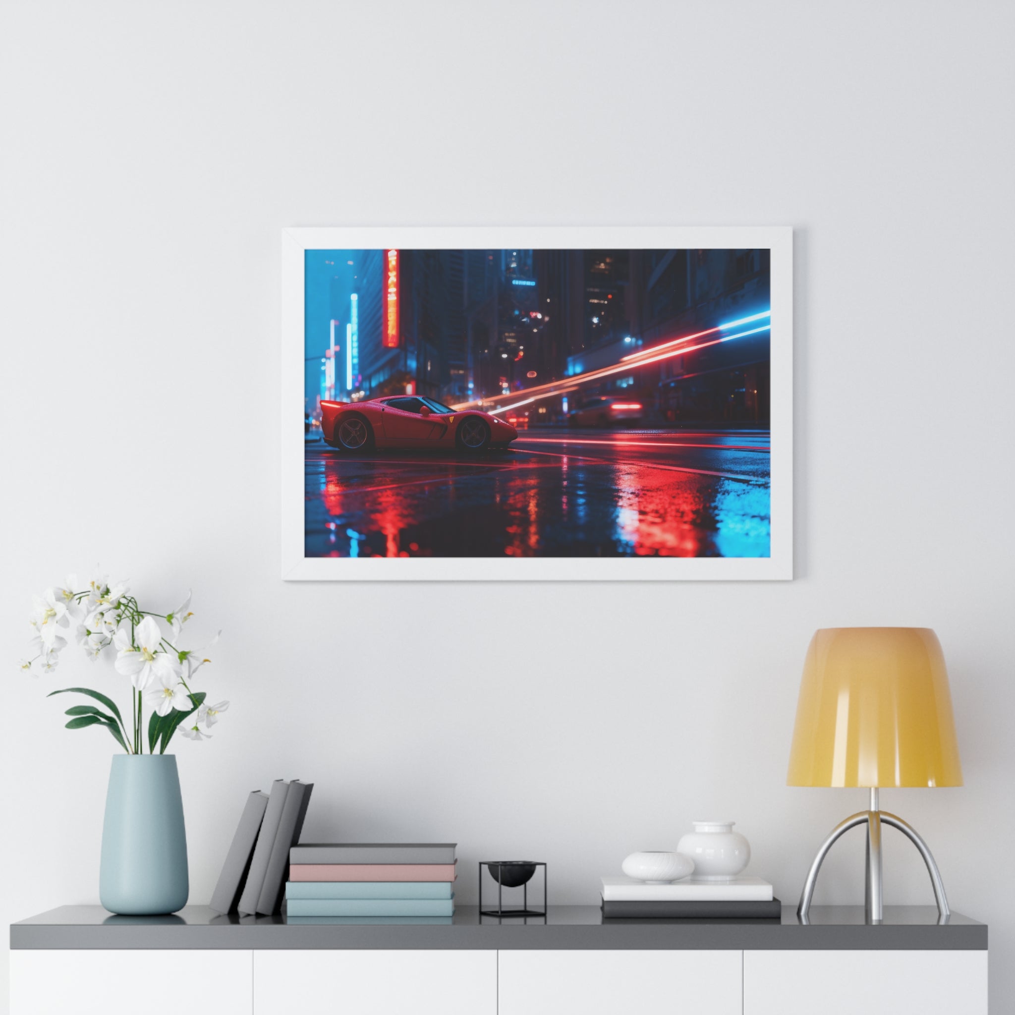 Ferrari F50 “Neon Velocity” Cyberpunk Wall Art
