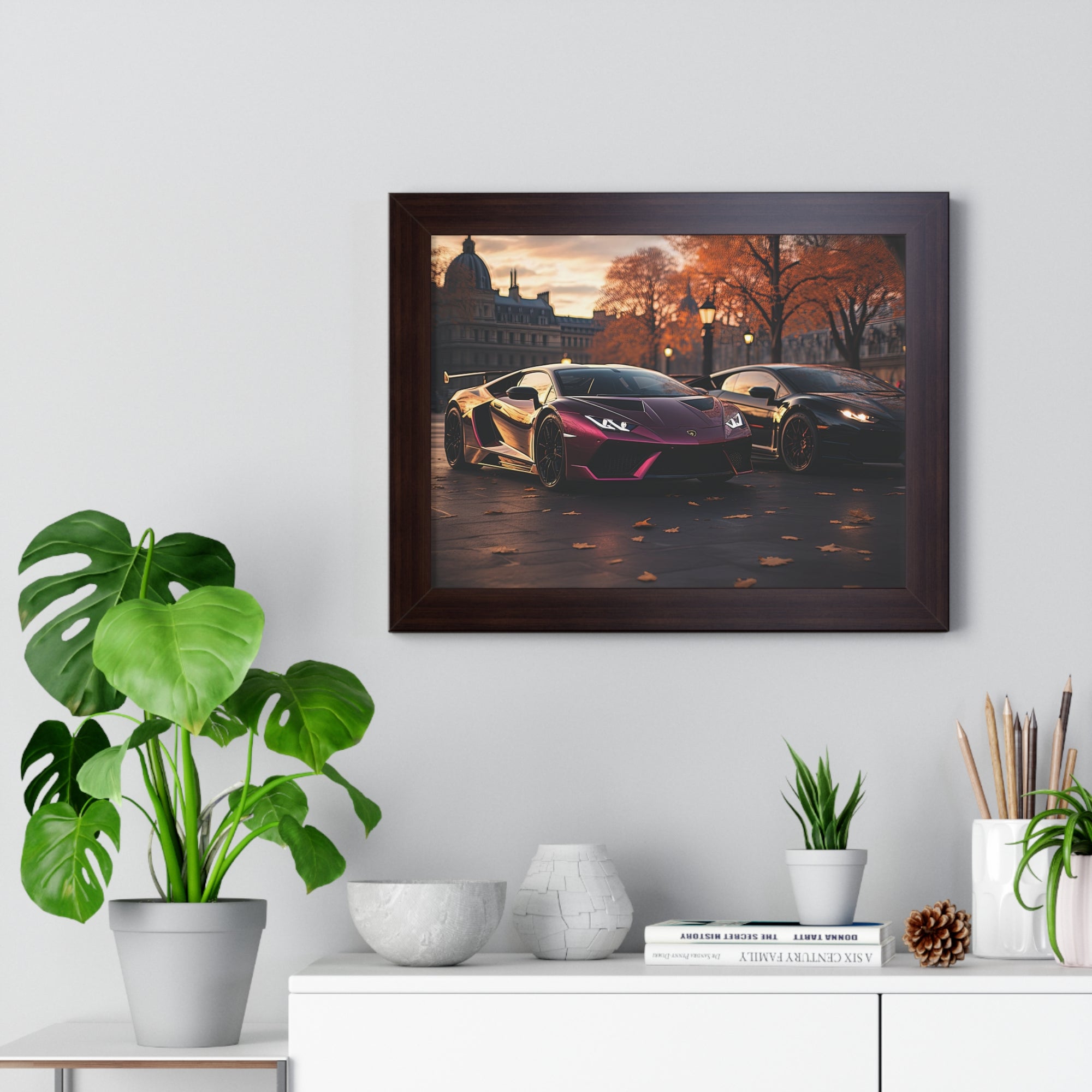 Urban Street Scene Lamborghini Artwork