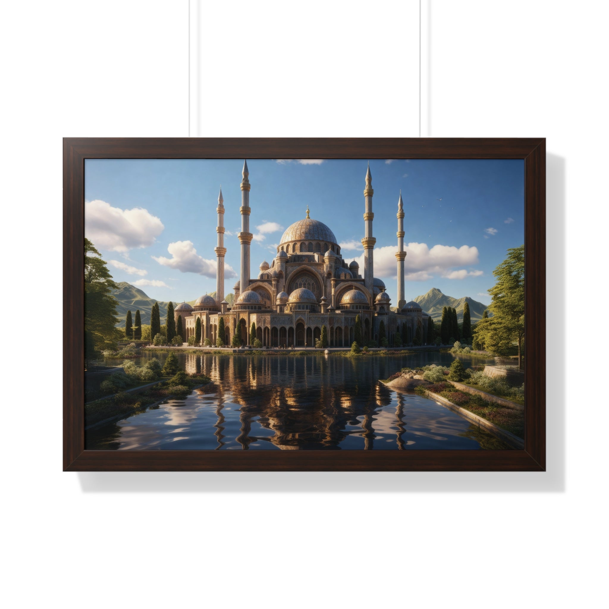 Sacred Horizon – Framed Mosque Reflections Wall Art
