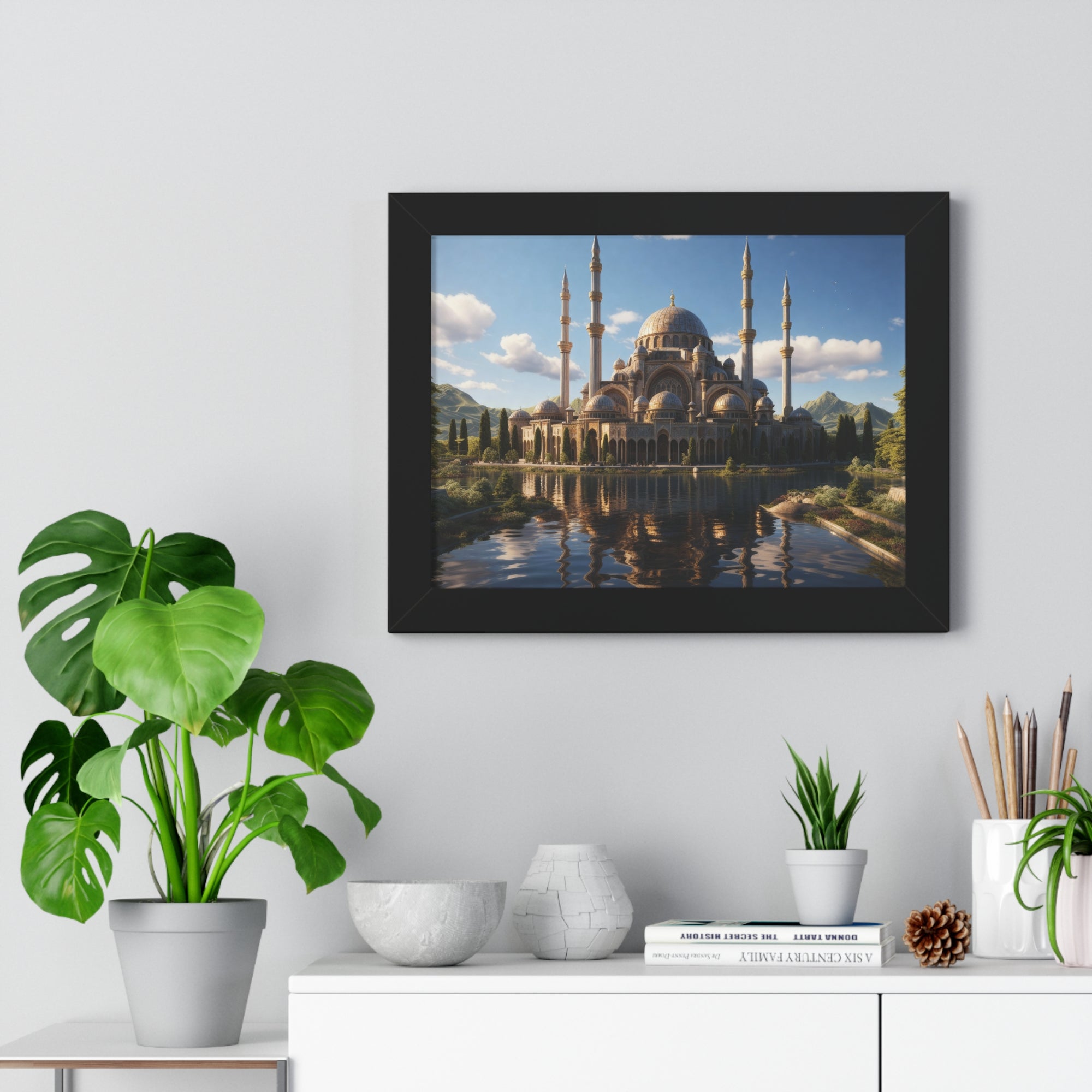 Sacred Horizon – Framed Mosque Reflections Wall Art