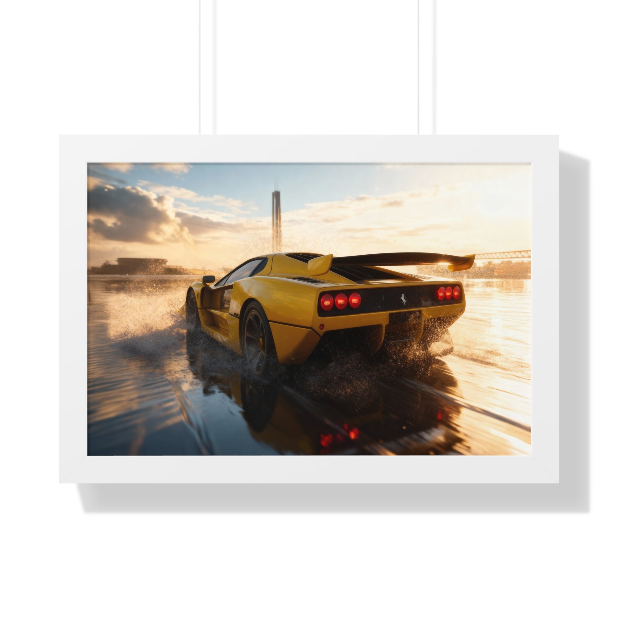 Sunset Ignition The Yellow Ferrari Escape