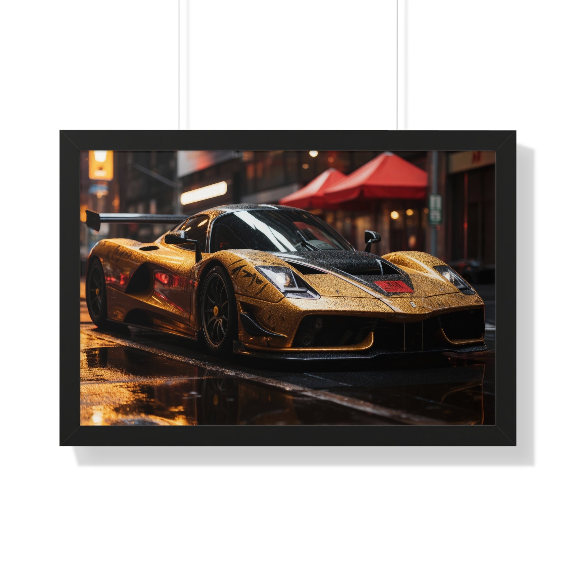 Cool Ferrari F50 in New York Thunder and Rain