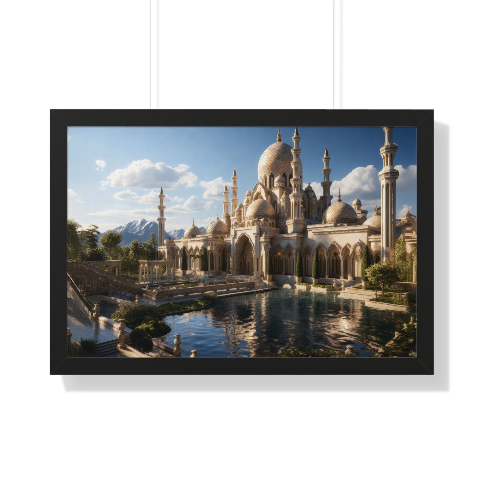 Alpine Majesty – Framed Mosque Reflection Wall Art