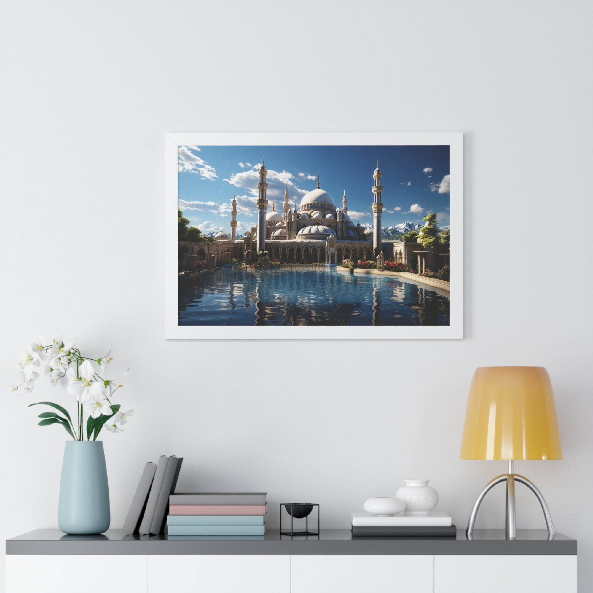 Palace of Reflections – Grand Mosque Framed Wall Art