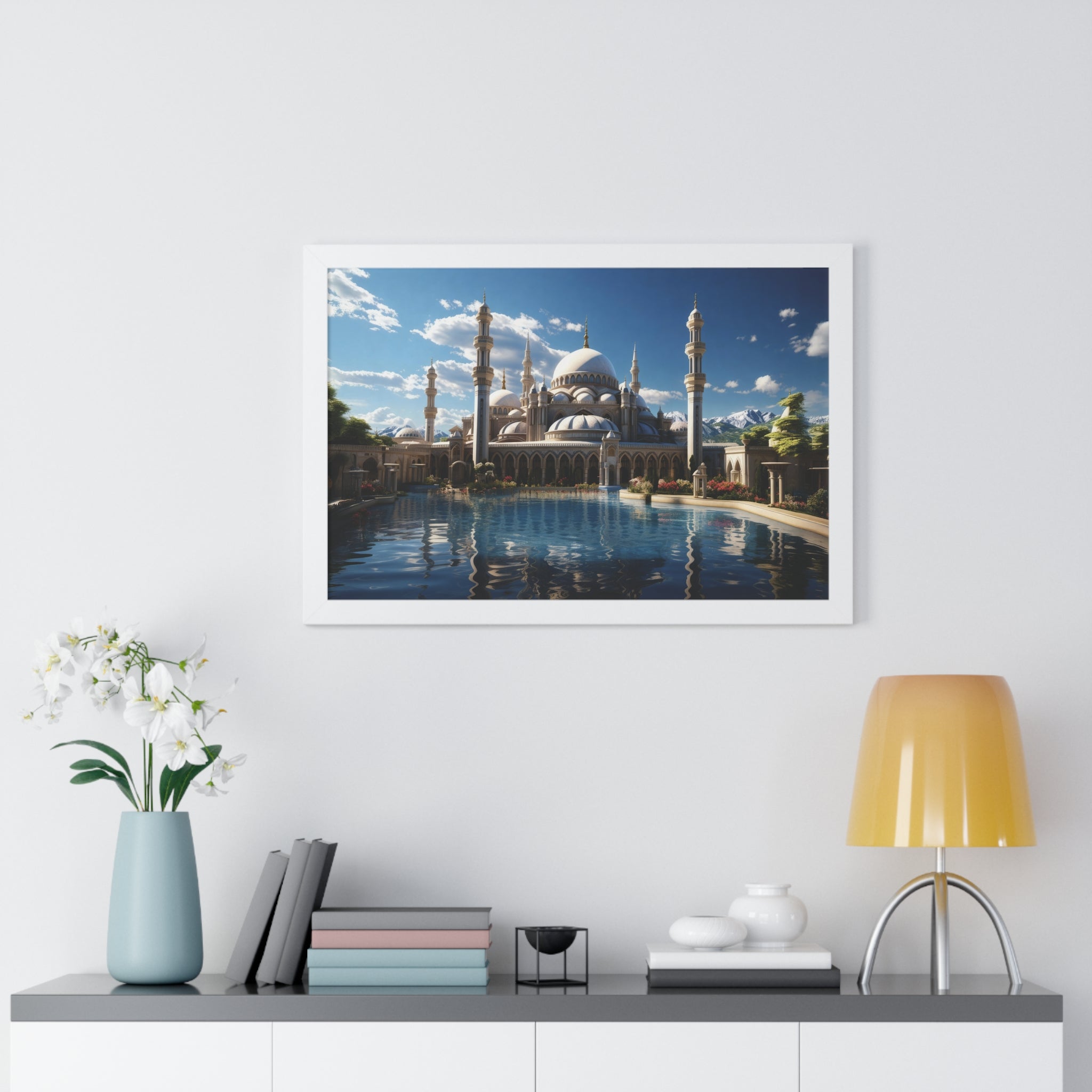 Palace of Reflections – Grand Mosque Framed Wall Art