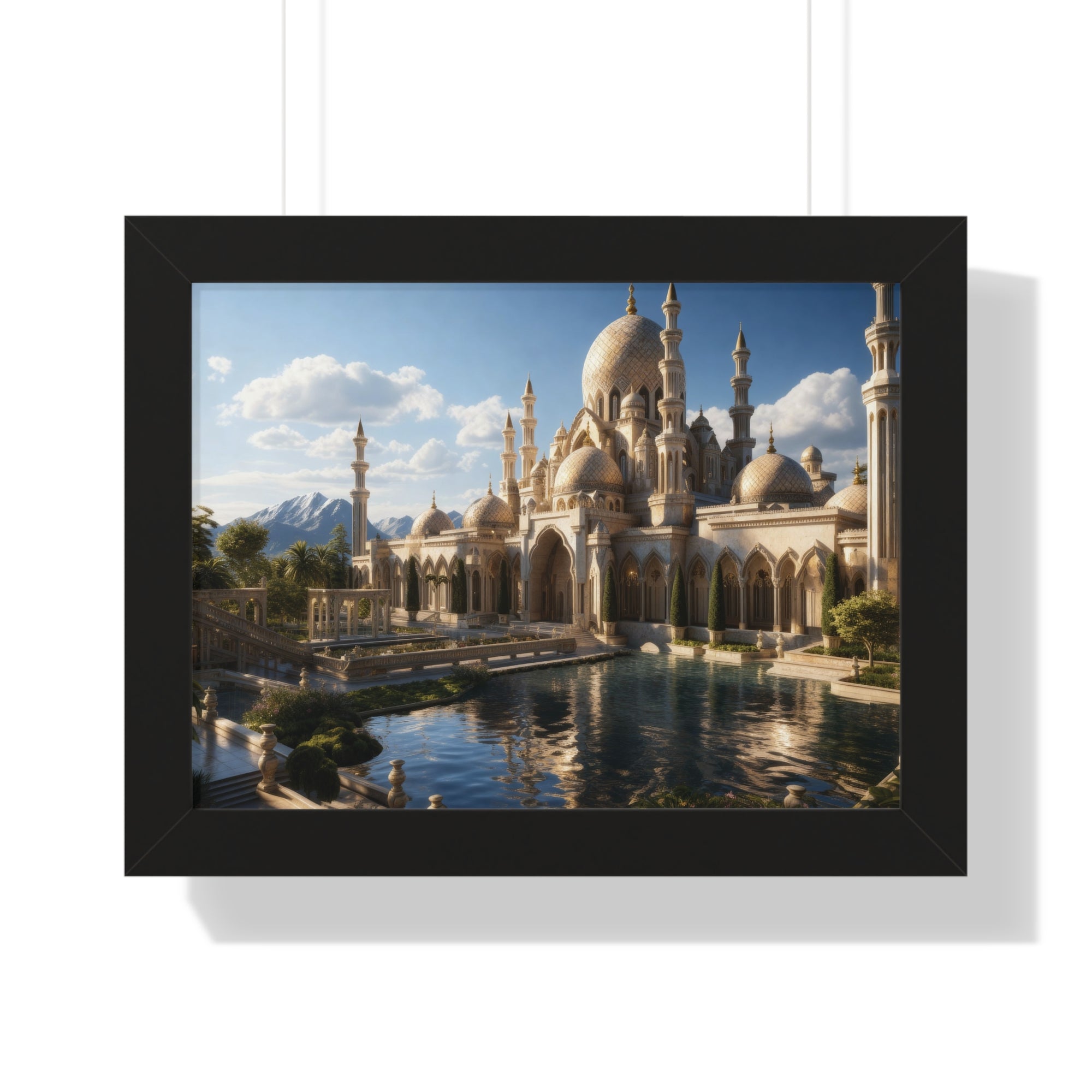 Alpine Majesty – Framed Mosque Reflection Wall Art