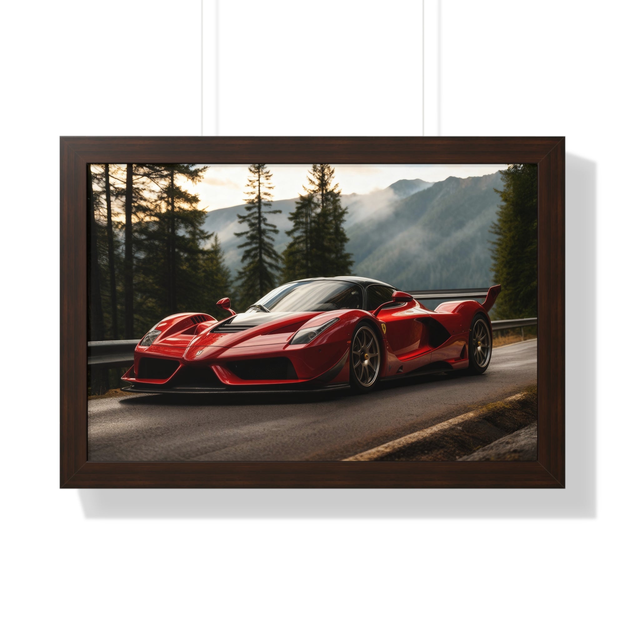 Cinematic Ferrari F50 – Red Icon in Horizontal Framed Display