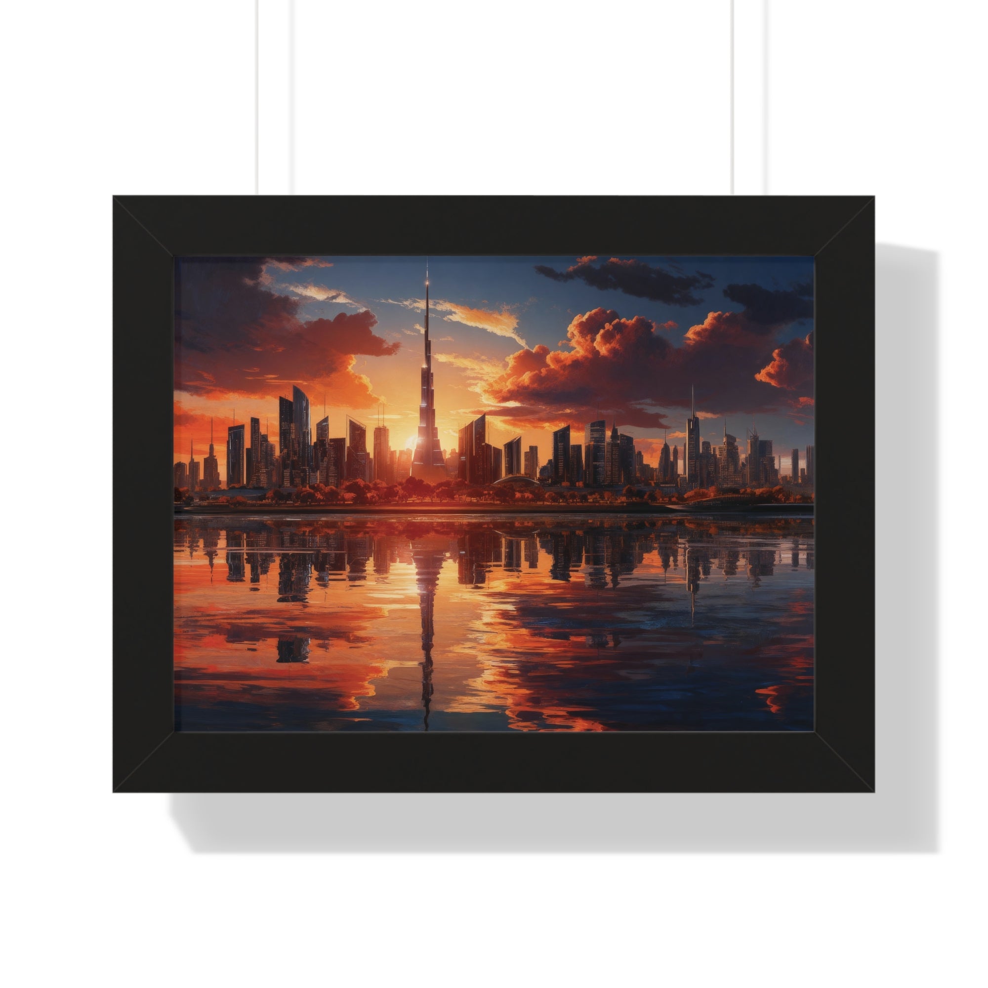 Sunset Over Futuristic Skyline – Urban Cityscape Wall Art