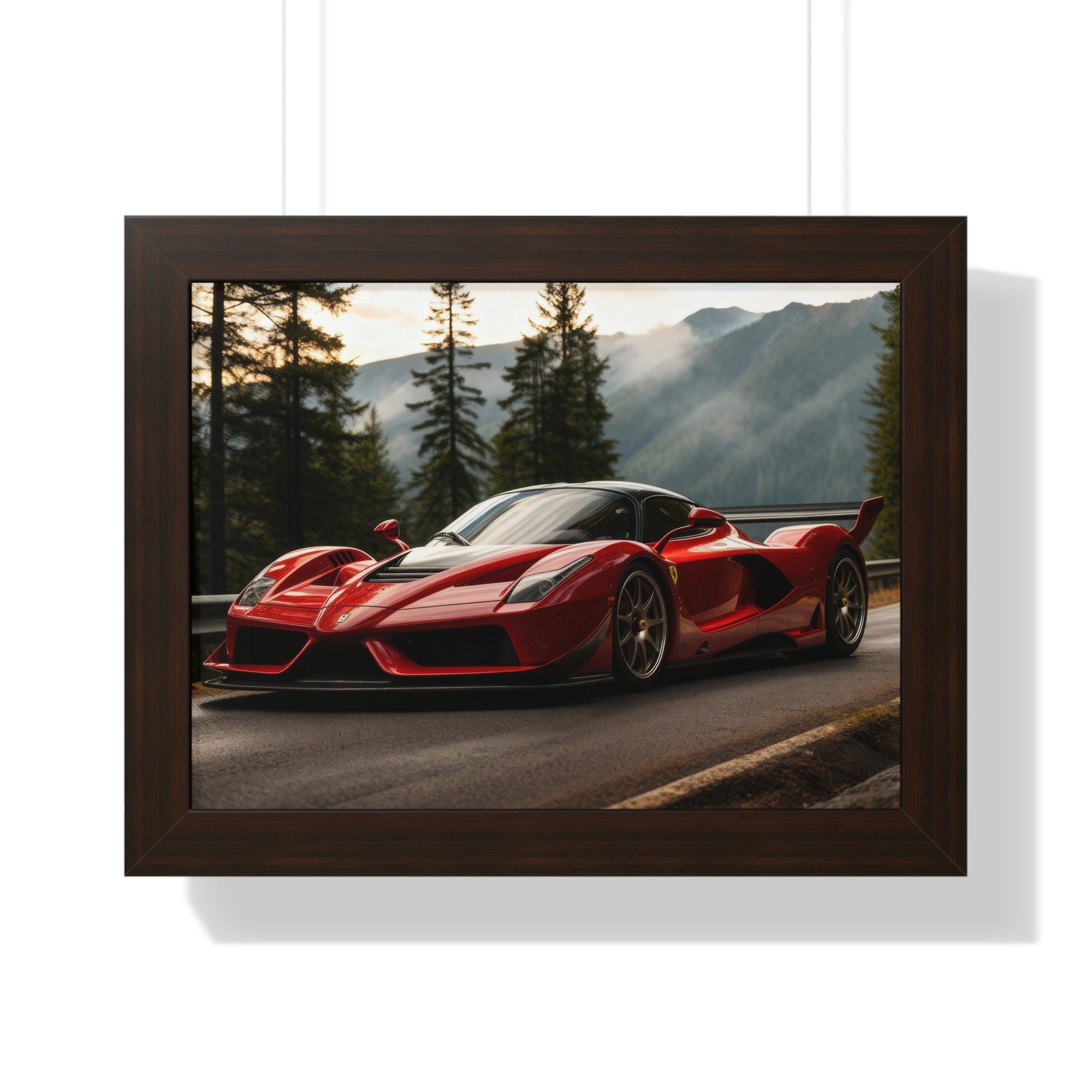Cinematic Ferrari F50 – Red Icon in Horizontal Framed Display