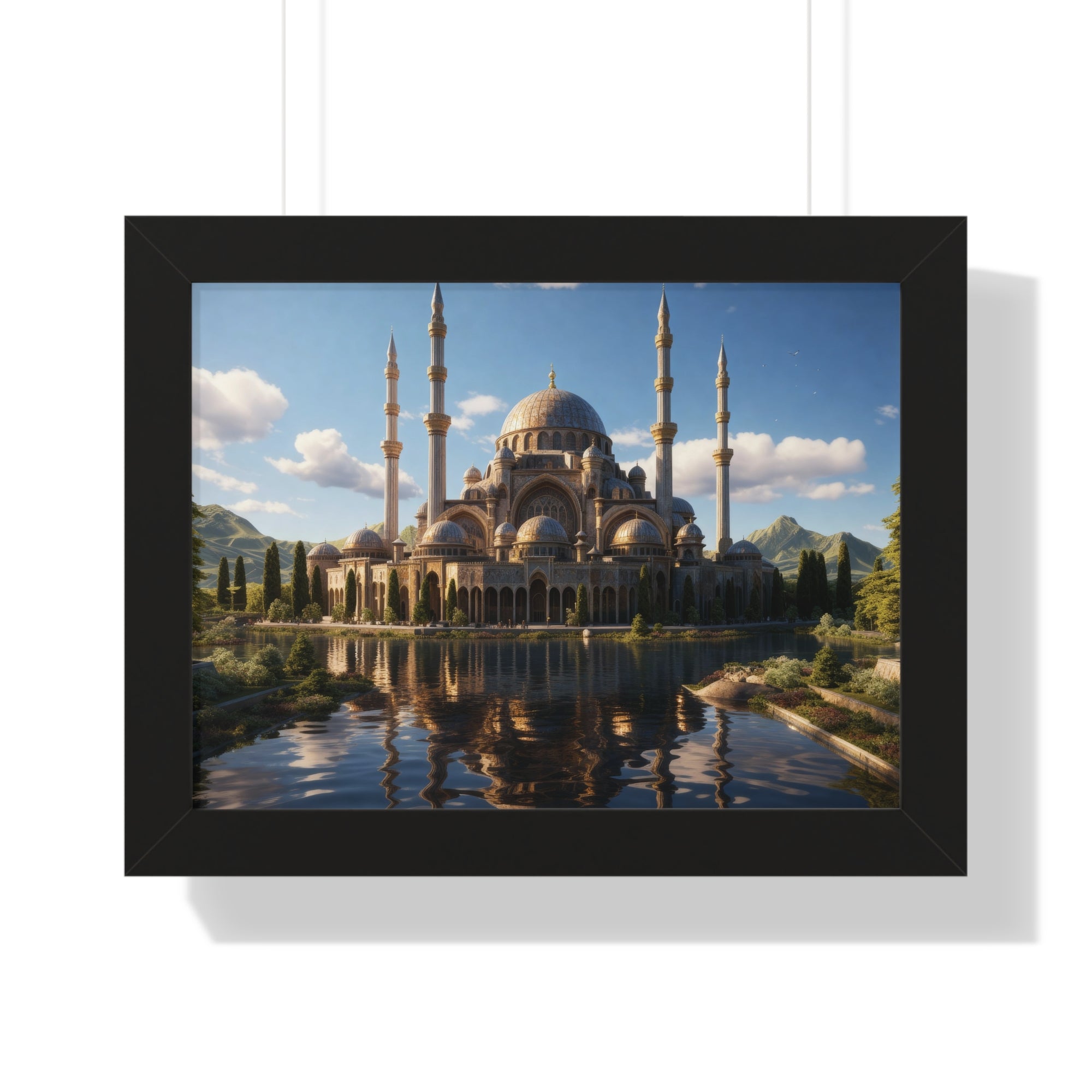 Sacred Horizon – Framed Mosque Reflections Wall Art