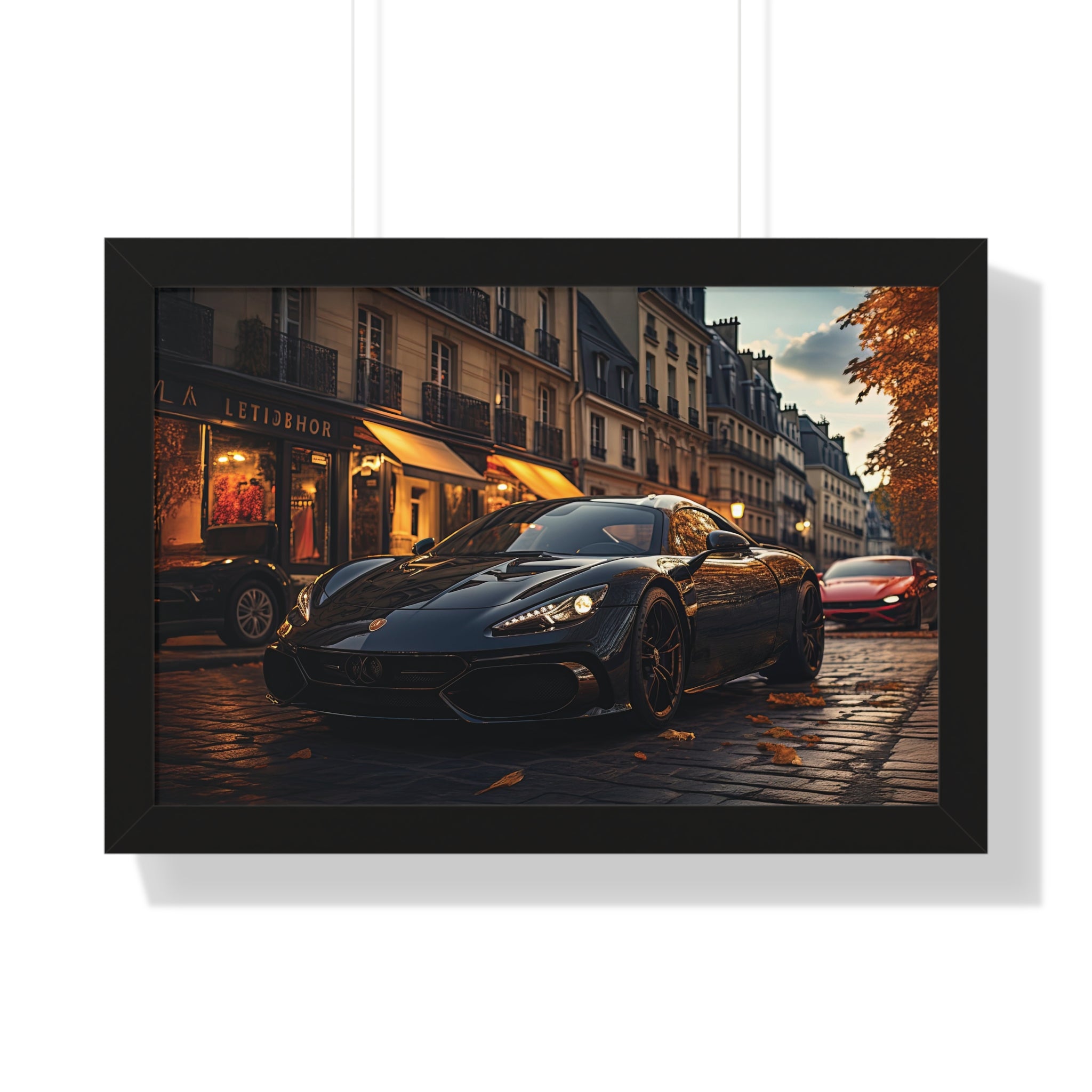 Moody Night Street Lamborghini Artwork