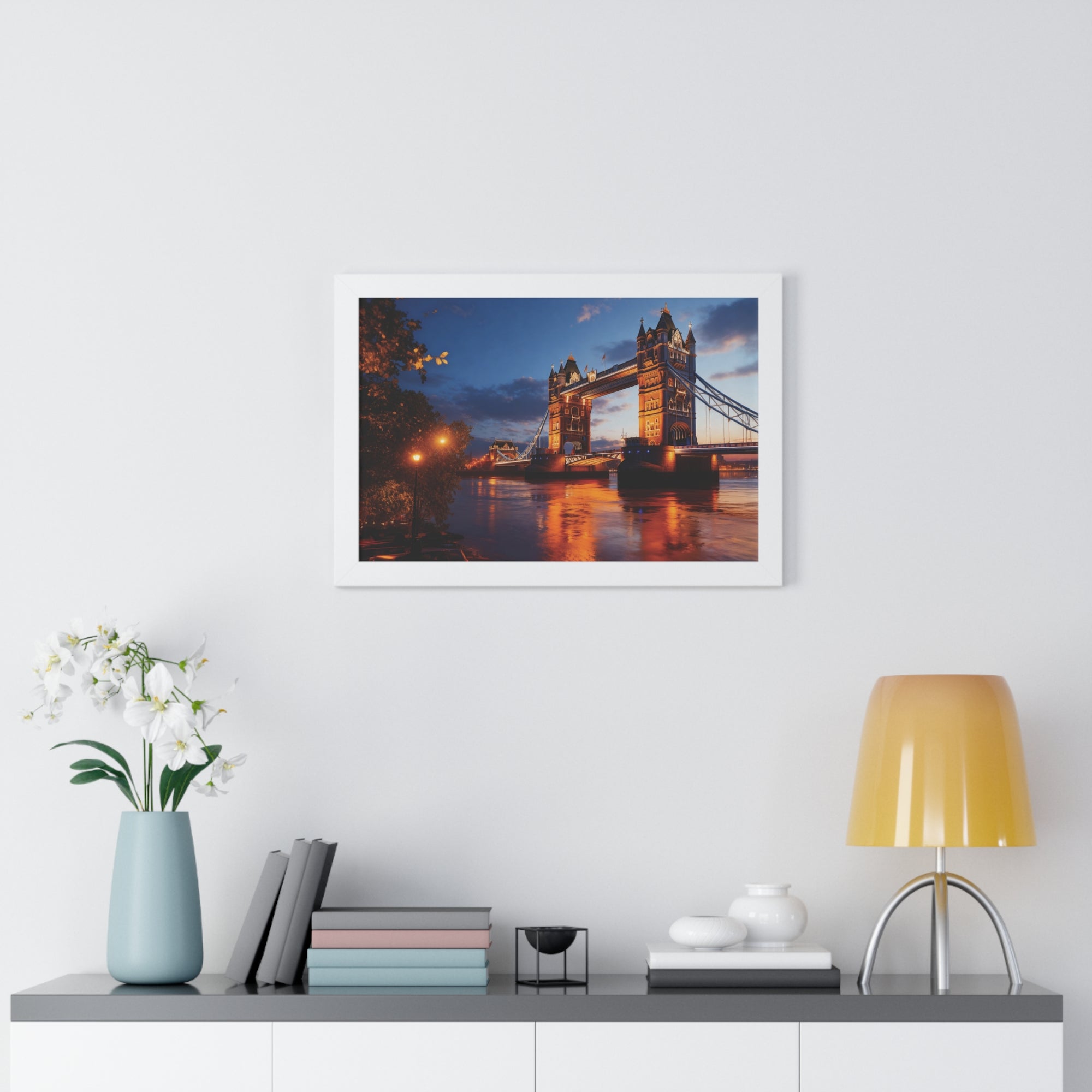 City Lights, London Nights – Tower Bridge Framed Art