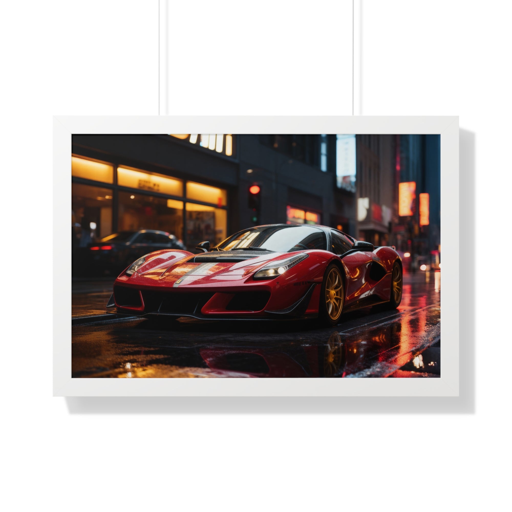 Ferrari F50 “Midnight Rain” Supercar Wall Art