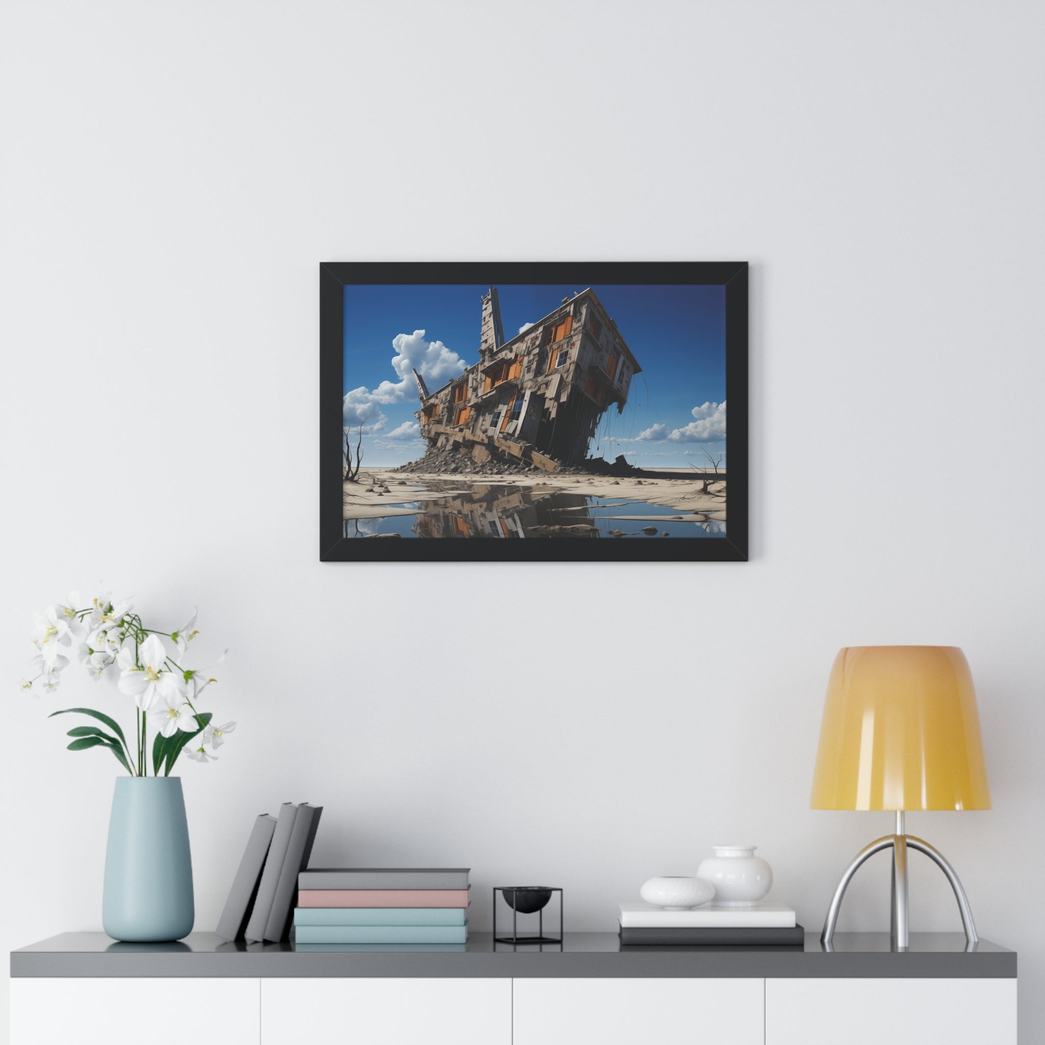 Echoes of Collapse – Surreal Desert Ruins Wall Art
