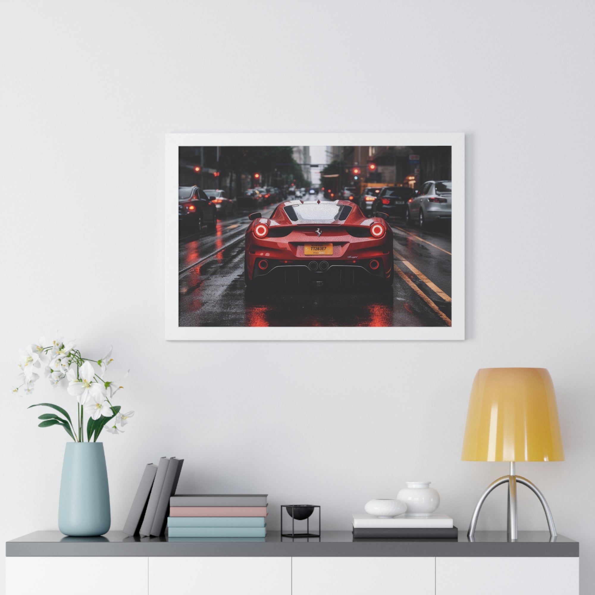 Ferrari F50- on City Streets with Rain