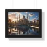 Sacred Stillness – Framed Sunset Mosque Print