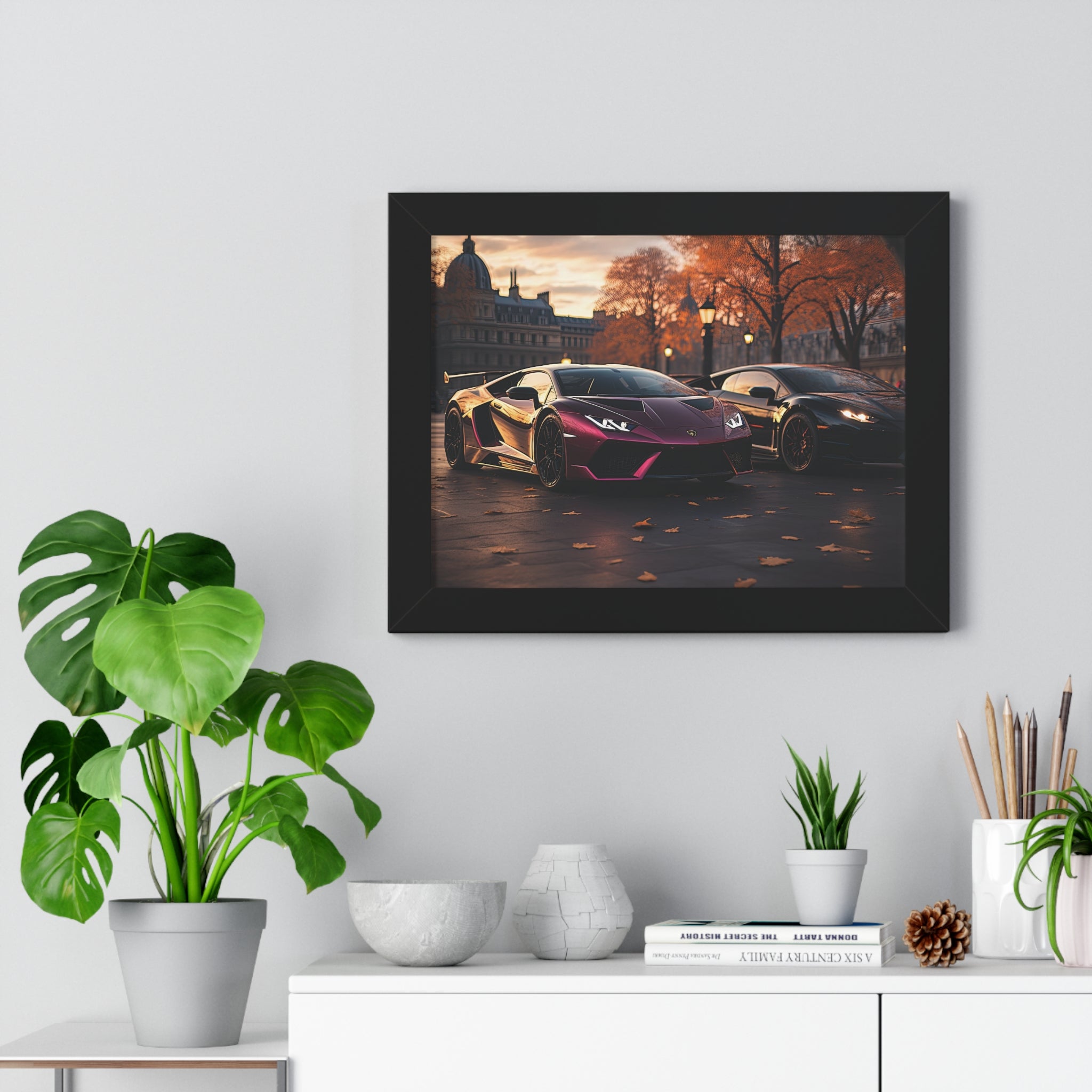 Urban Street Scene Lamborghini Artwork