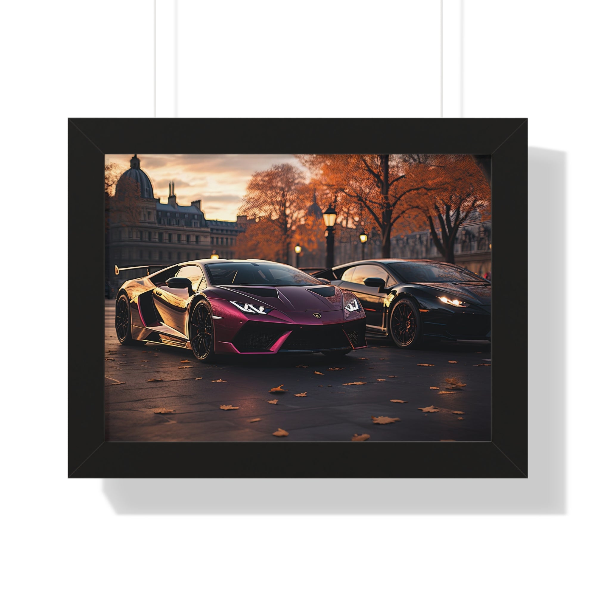 Urban Street Scene Lamborghini Artwork