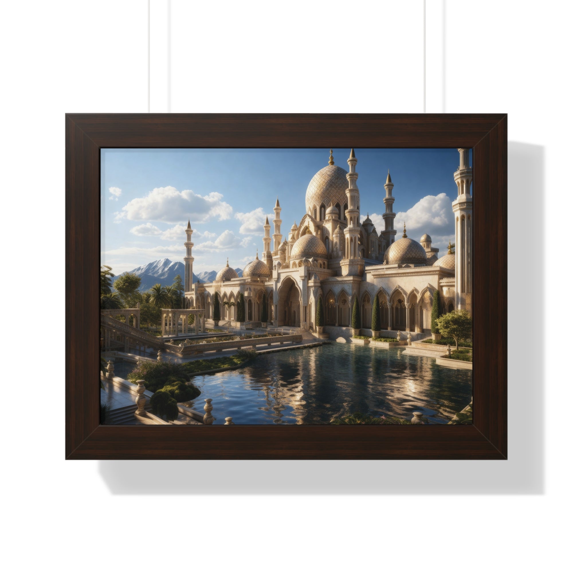 Alpine Majesty – Framed Mosque Reflection Wall Art
