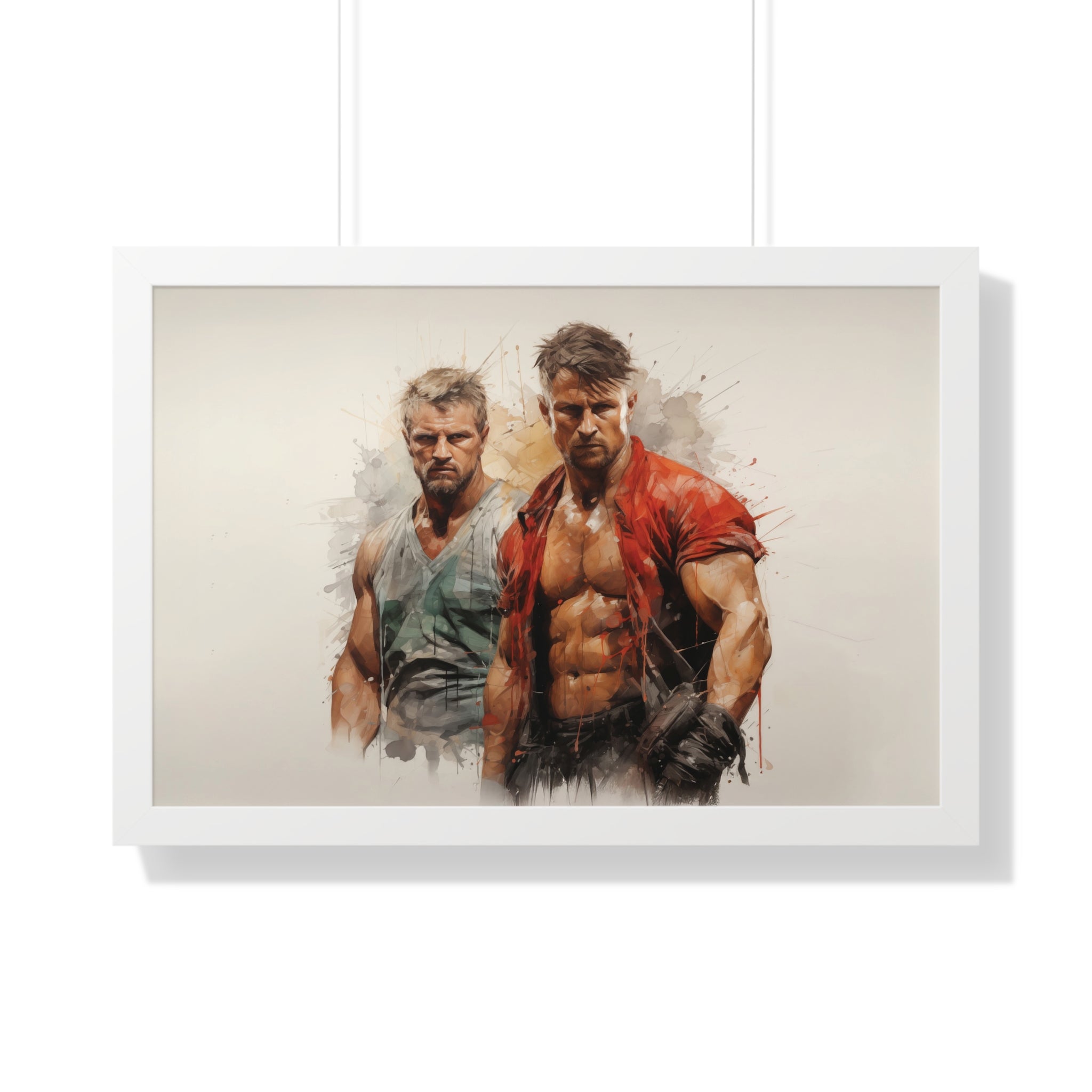 Brothers of Fury – Abstract Masculine Power Wall Art