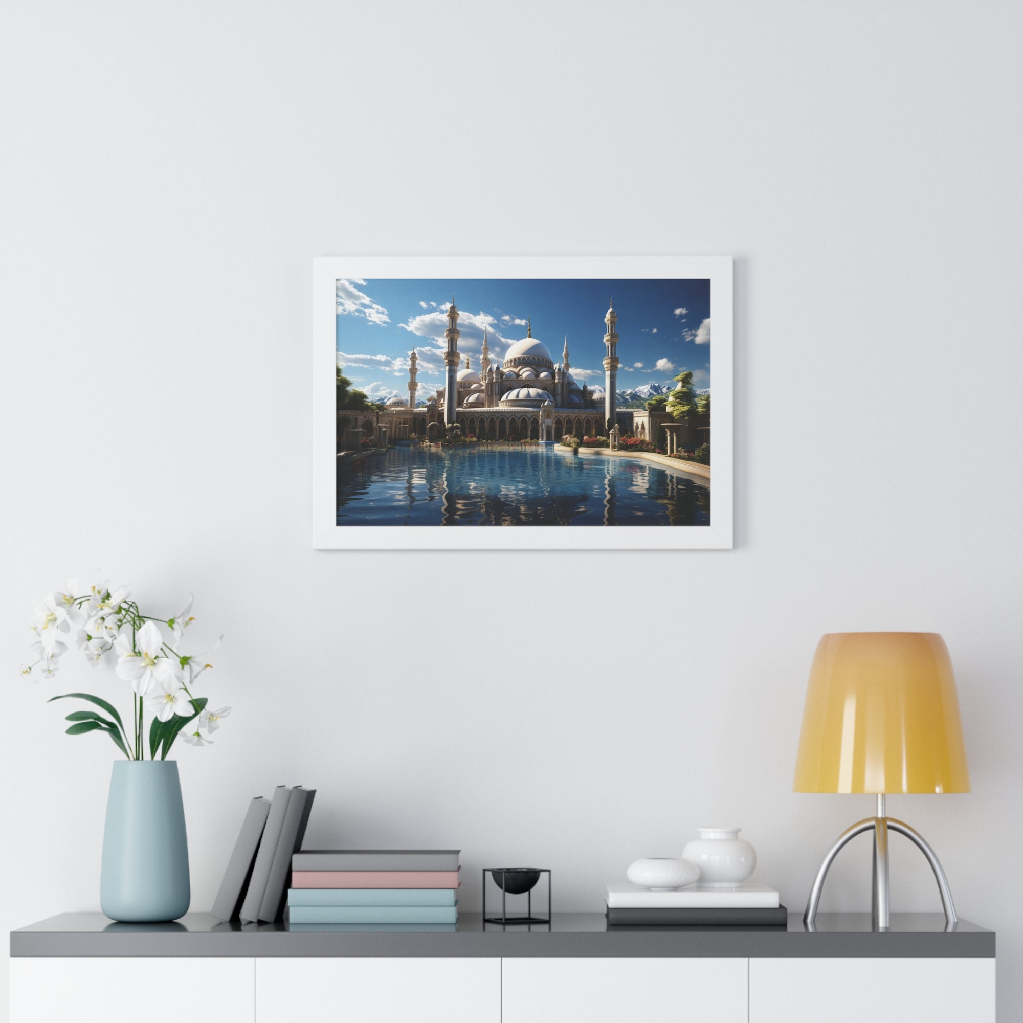 Palace of Reflections – Grand Mosque Framed Wall Art