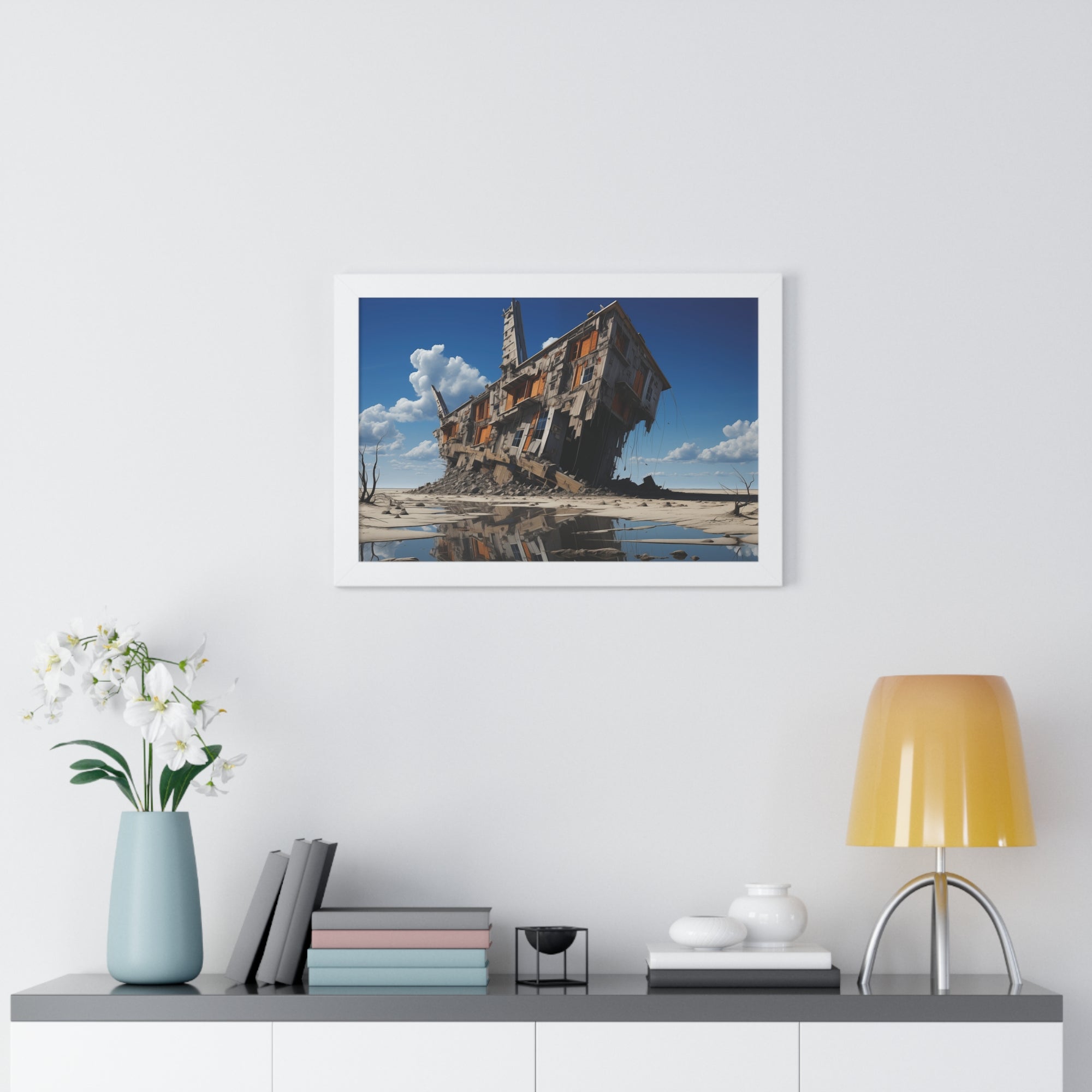 Echoes of Collapse – Surreal Desert Ruins Wall Art