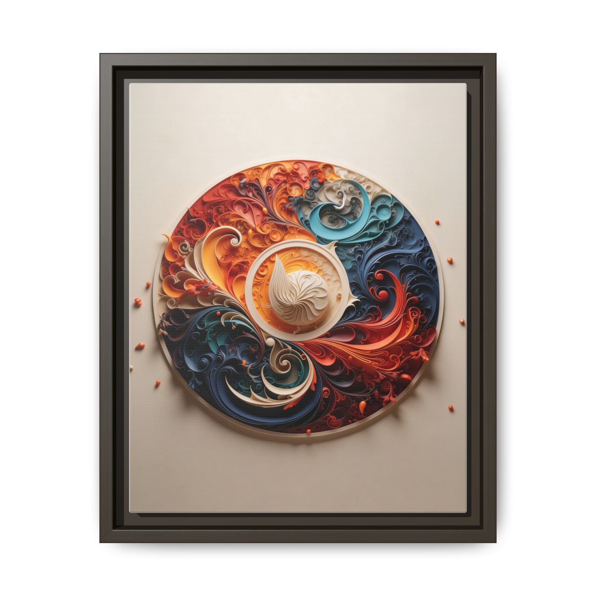 Circular Abstract Wall Art – Vibrant Swirl Design for Modern Interiors