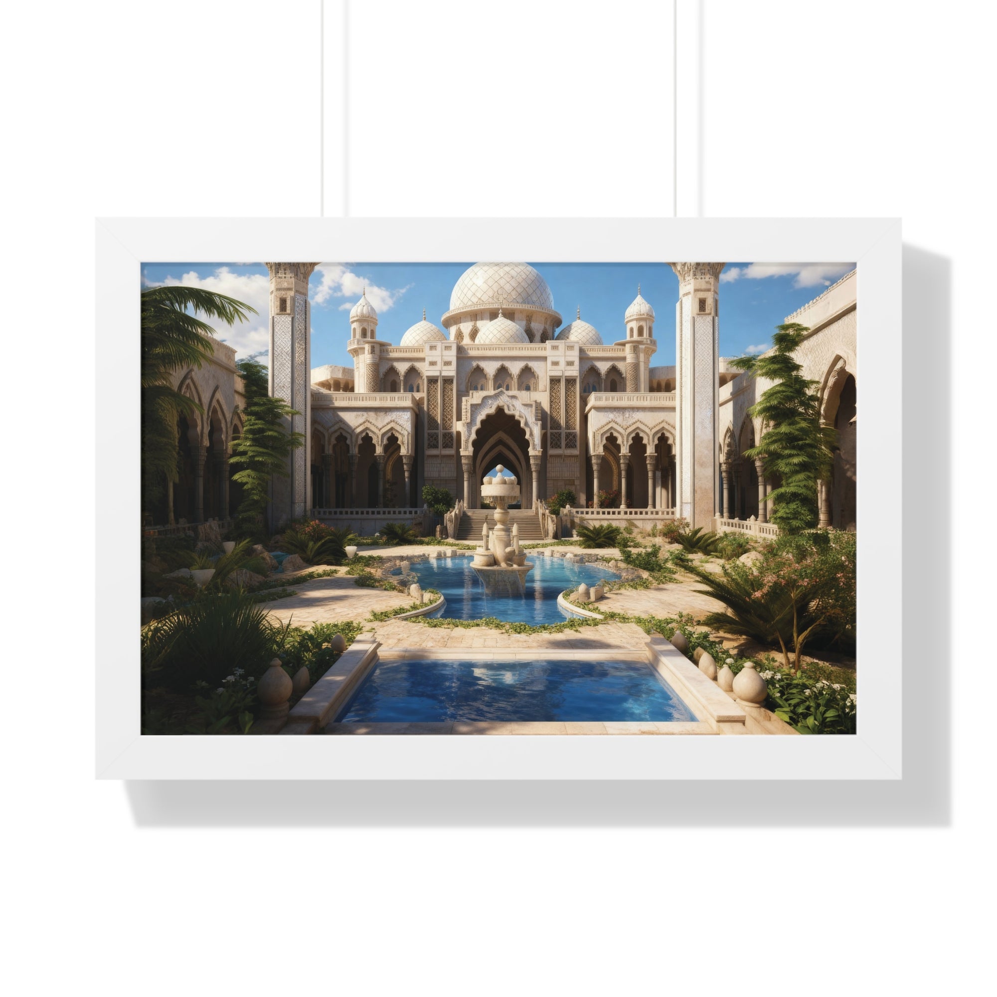 Courtyard of Light – Framed Mosque Architecture Wall Art