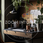 Desk with Flowers