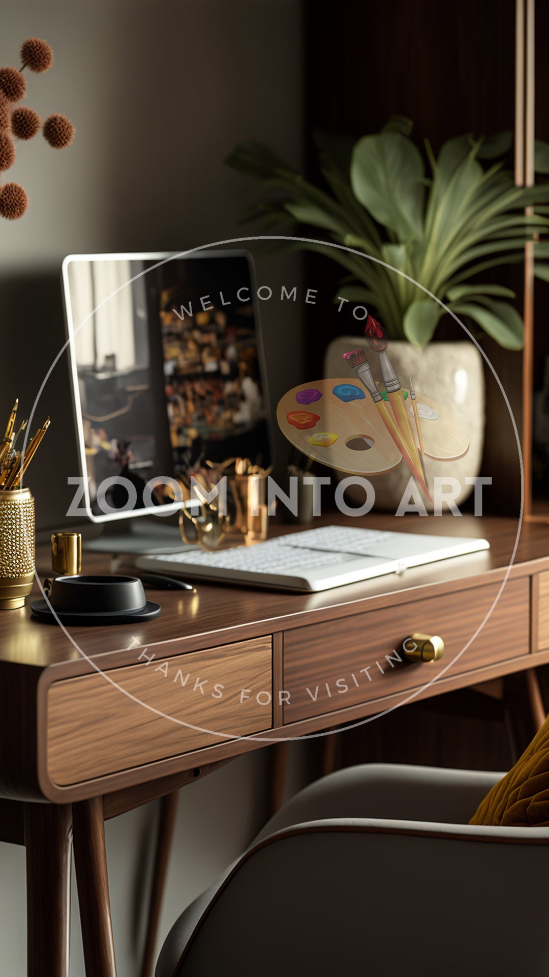 Office Desk Modern mid Century Style Perfect for Creative Work