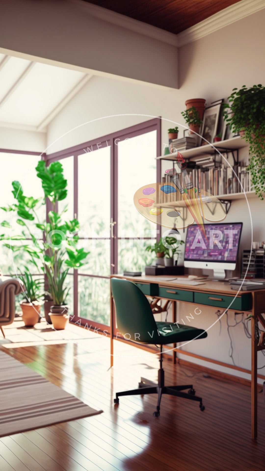 Light Airy Study Room